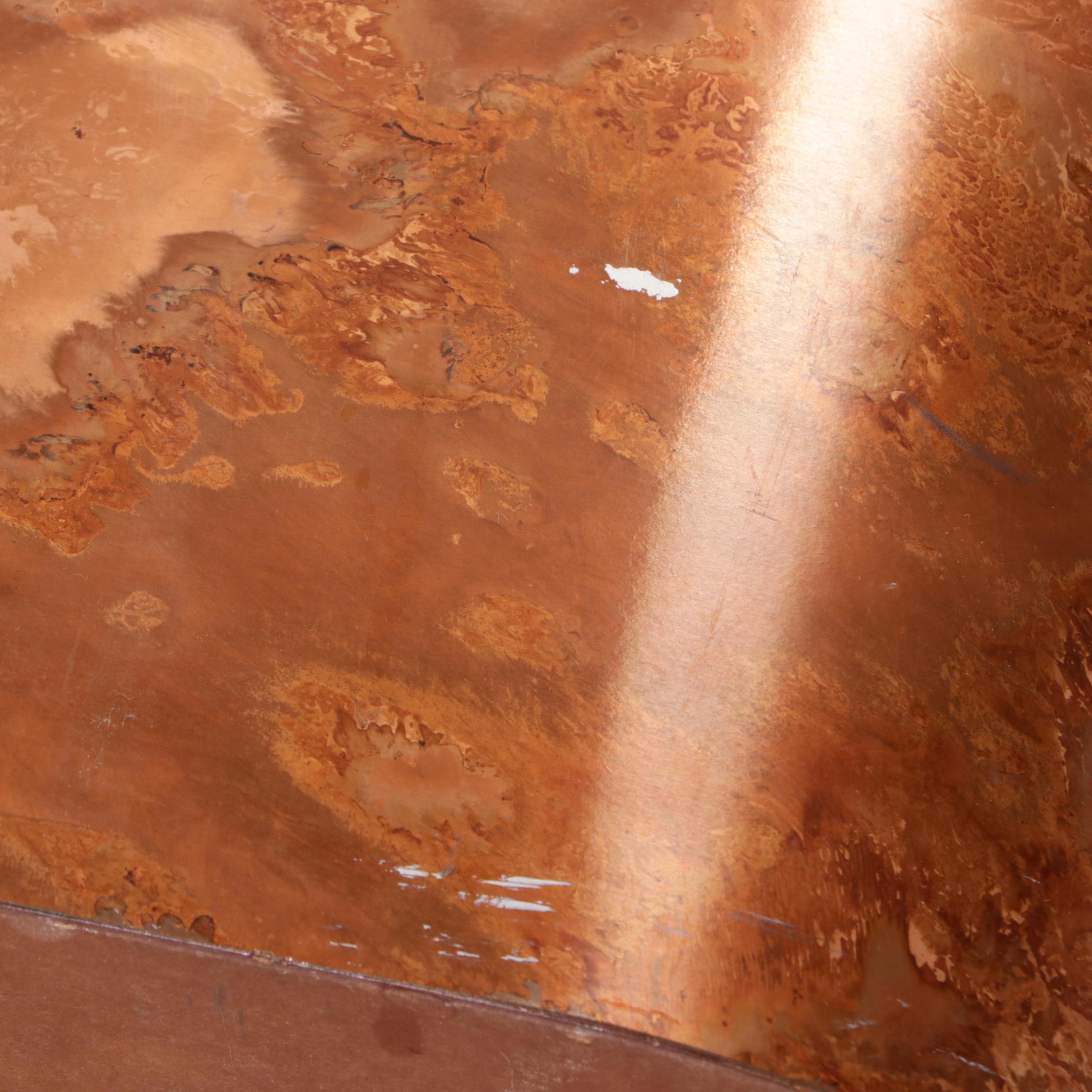 Modernist Style Copper-Finished Laminate Pedestal