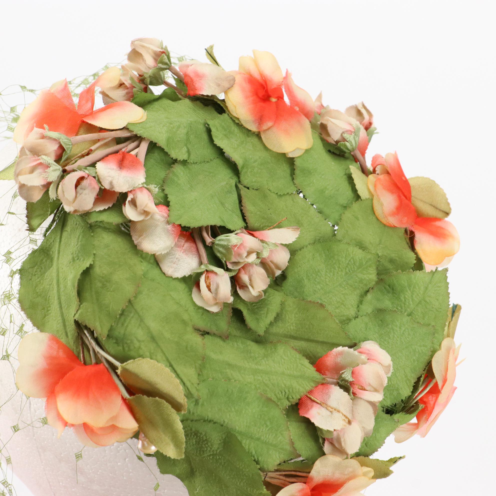 Trebor, Toppettes and Other Floral Hats, Mid-20th Century