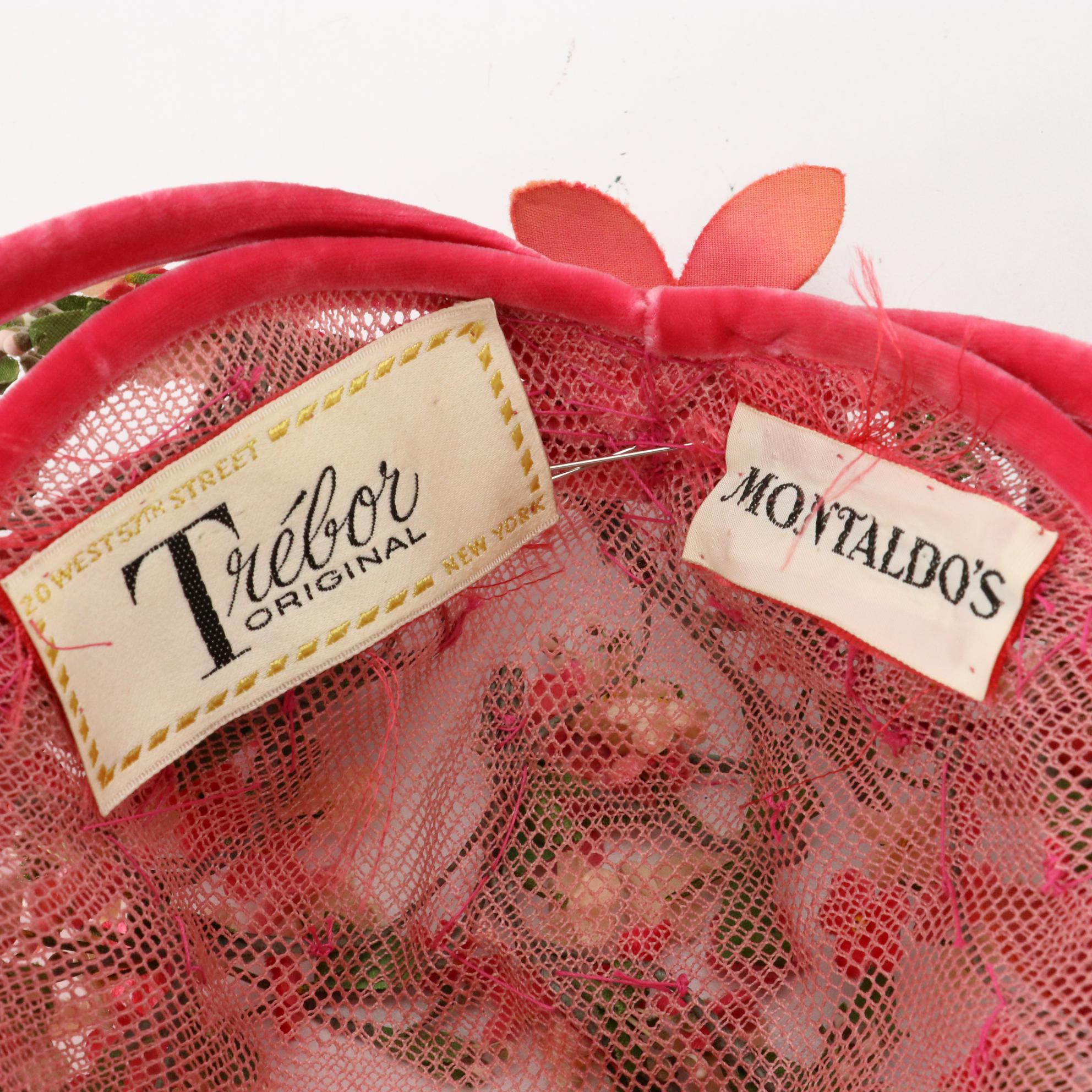 Trebor, Toppettes and Other Floral Hats, Mid-20th Century