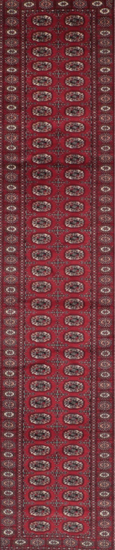 2'8 x 12'4 Hand-Knotted Pakistani Bokhara Carpet Runner