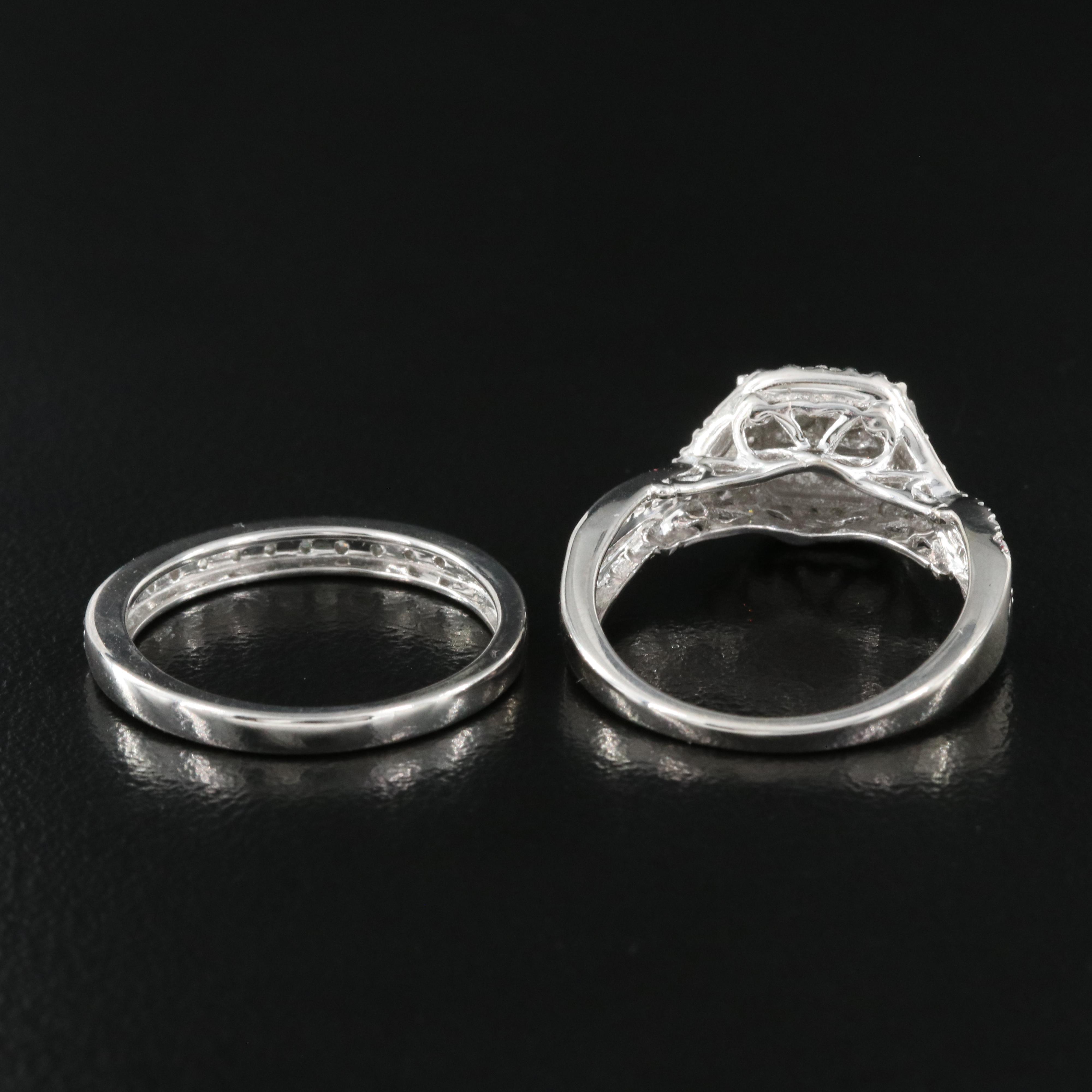 14K 0.45 CTW Diamond Ring and Band Set