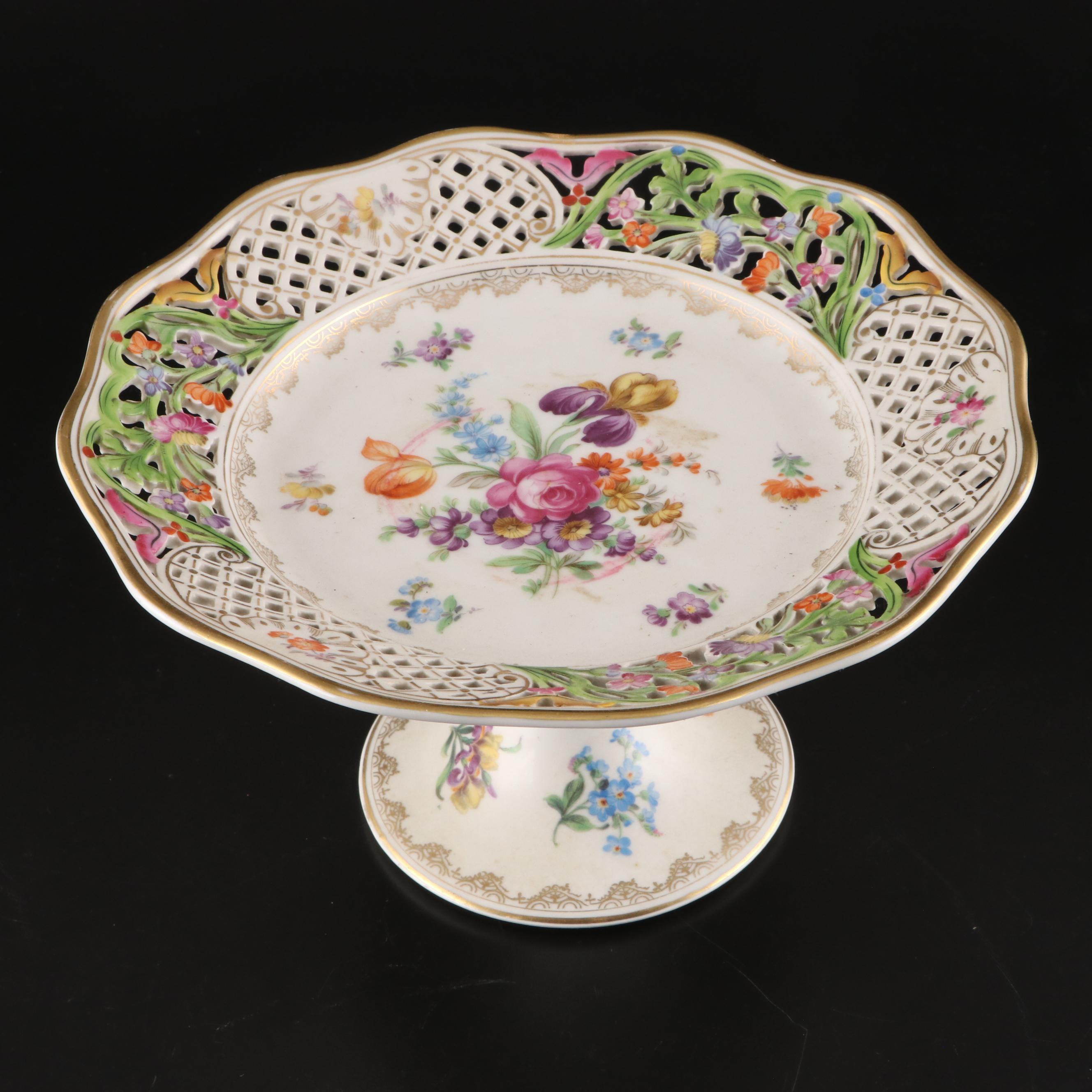 Schumann German Porcelain Tazza with Other Tableware and Accessories