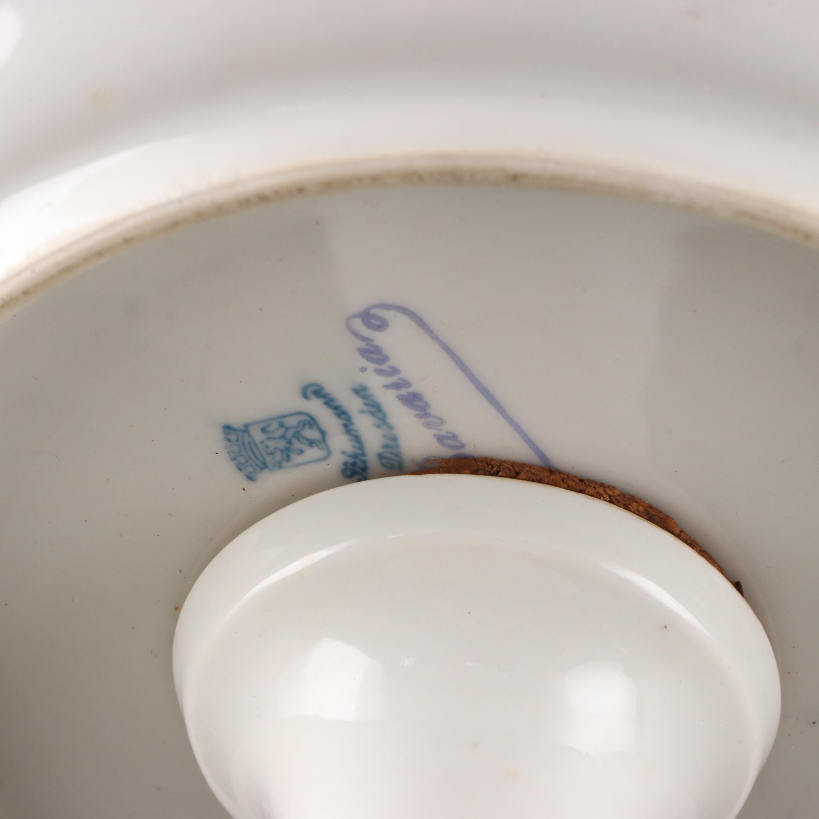 Schumann German Porcelain Tazza with Other Tableware and Accessories