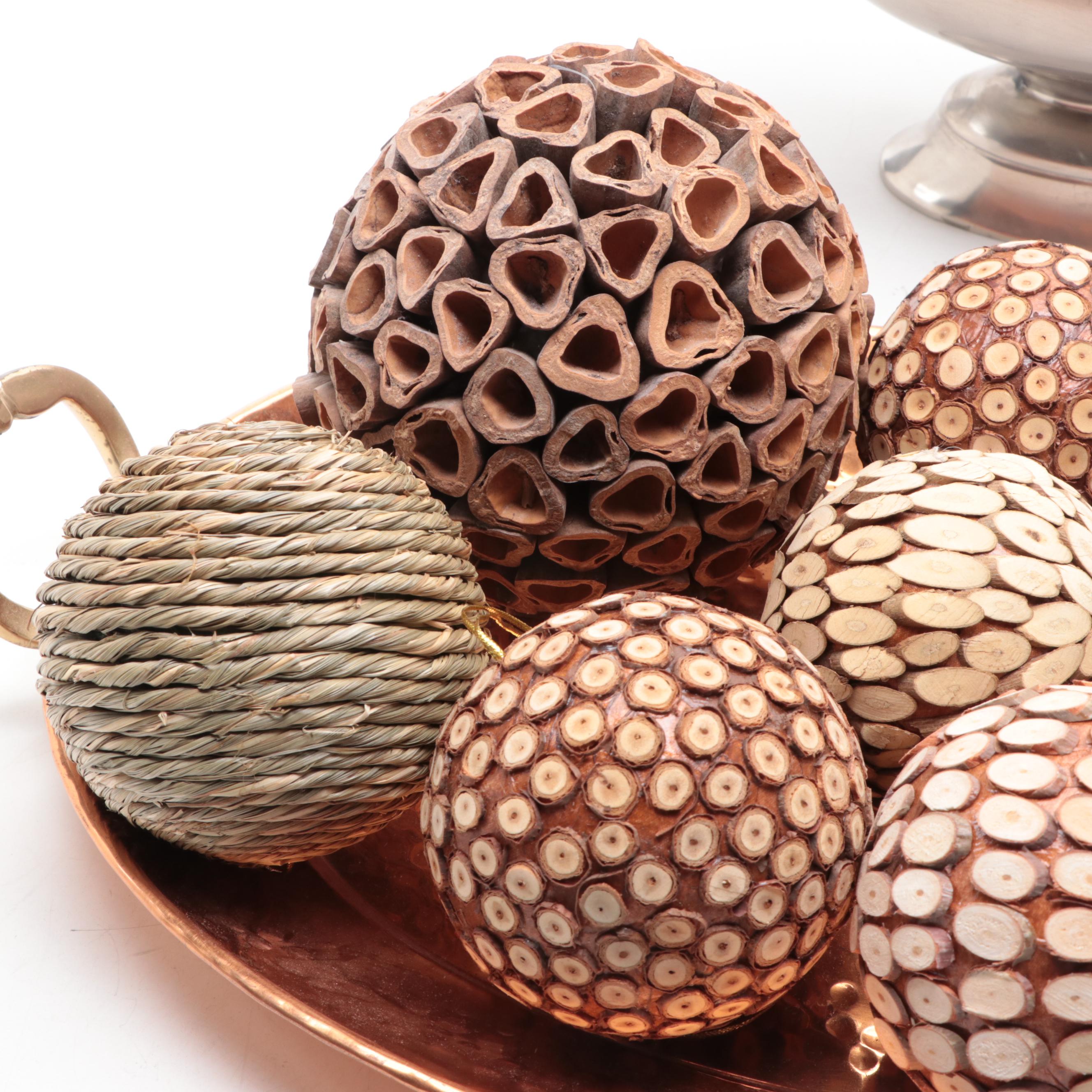 Stags Head Metal Centerpiece Bowl, Copper Tray, and More