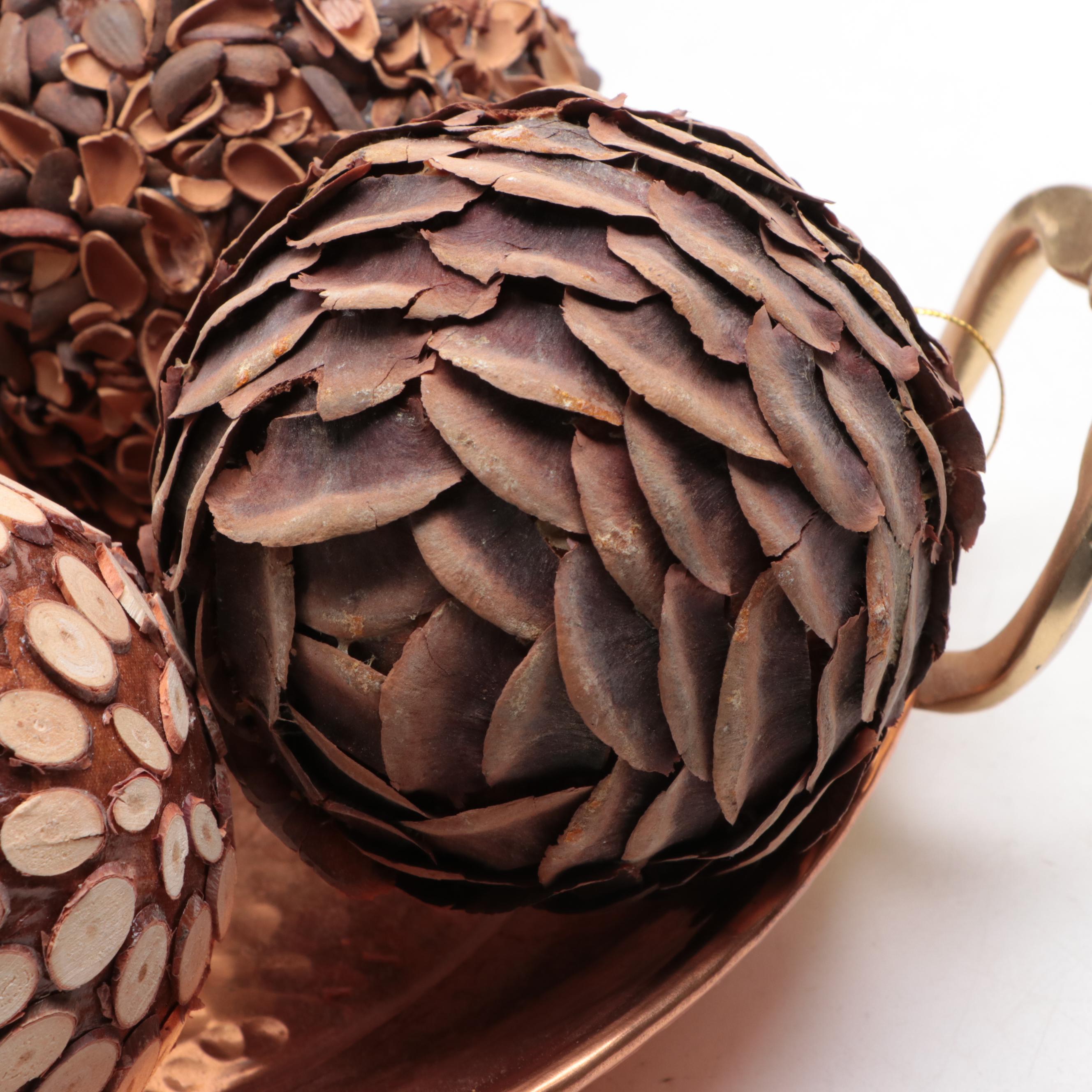 Stags Head Metal Centerpiece Bowl, Copper Tray, and More