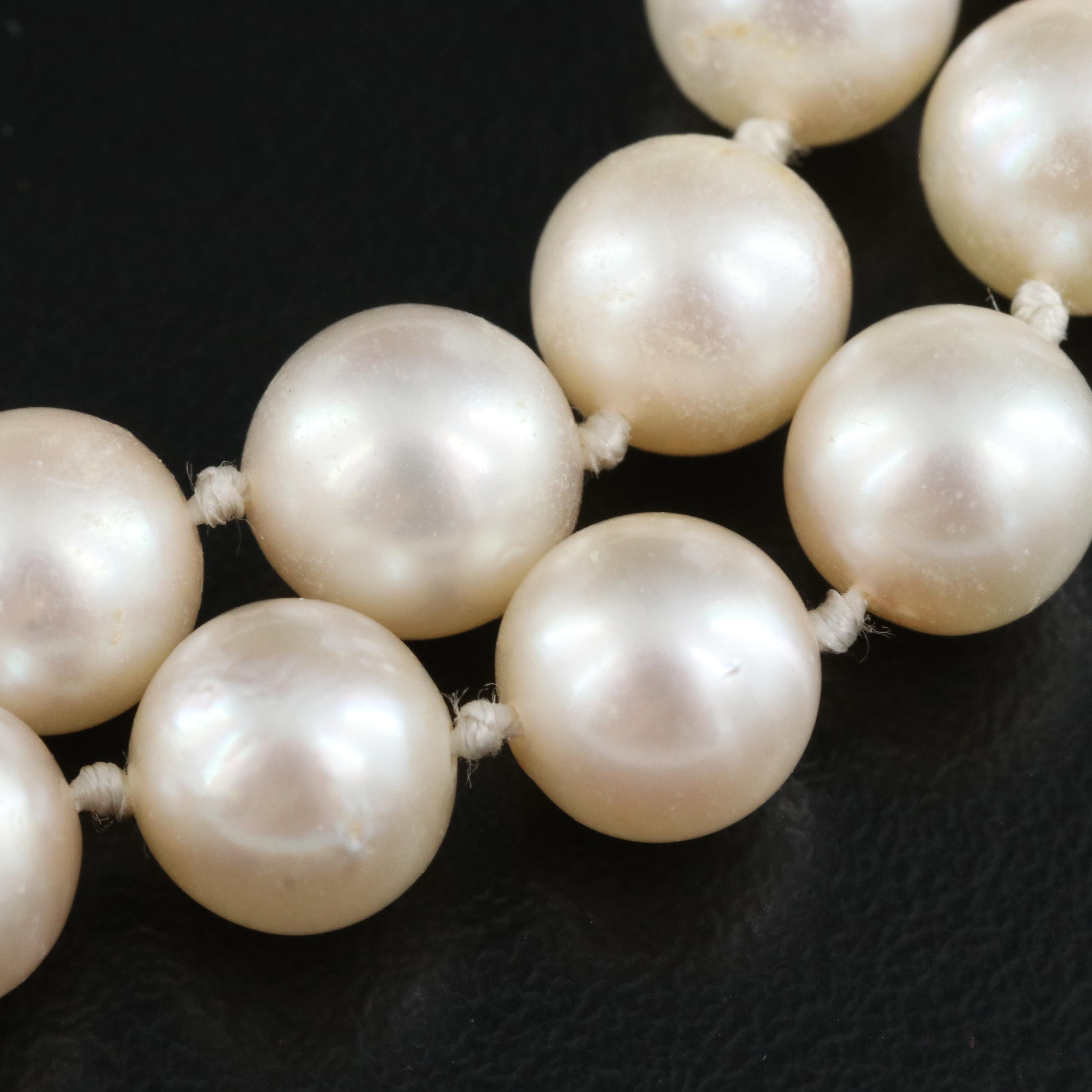 14K Pearl and Diamond Necklace