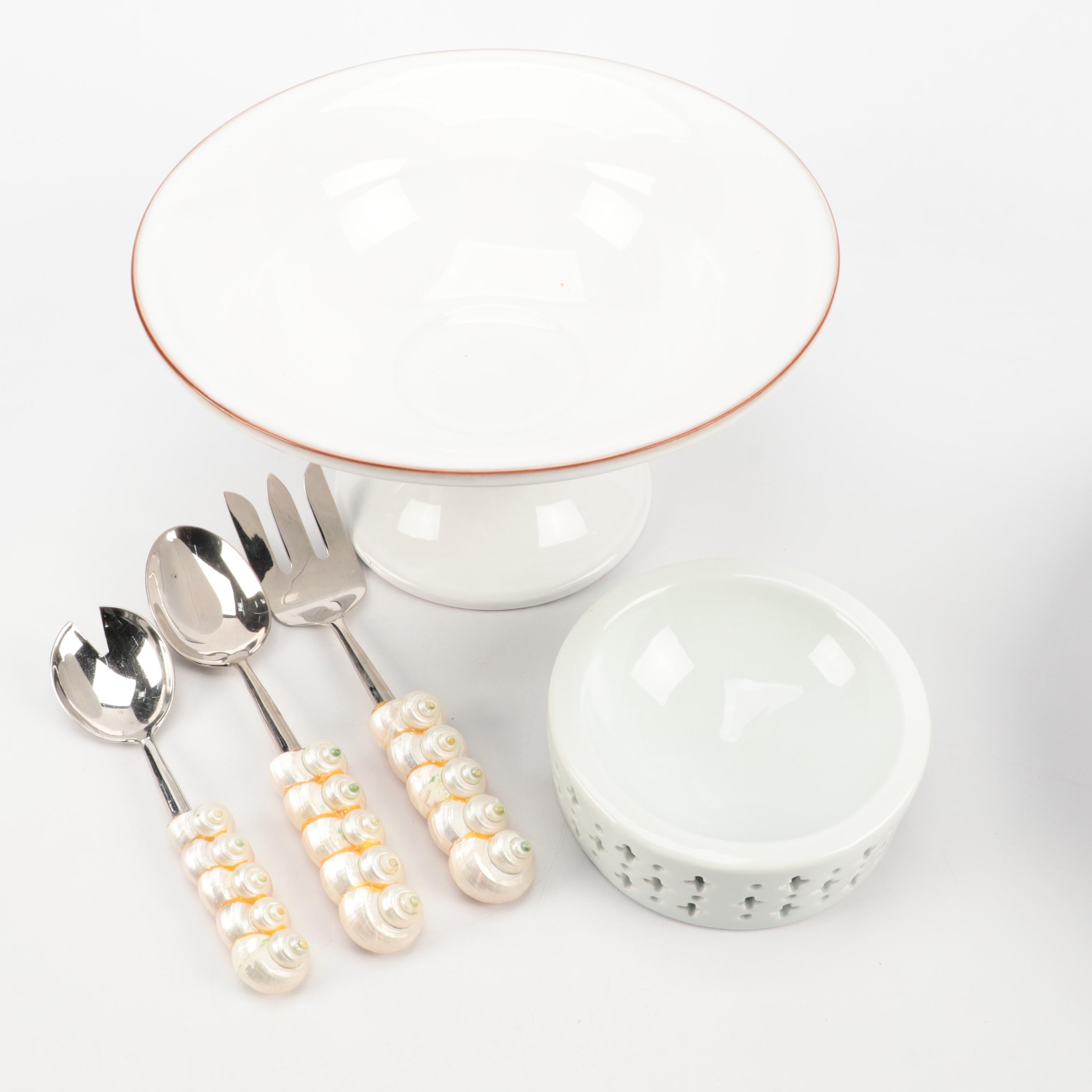 William Sonoma Terracotta Centerpiece Bowl with Other Serveware