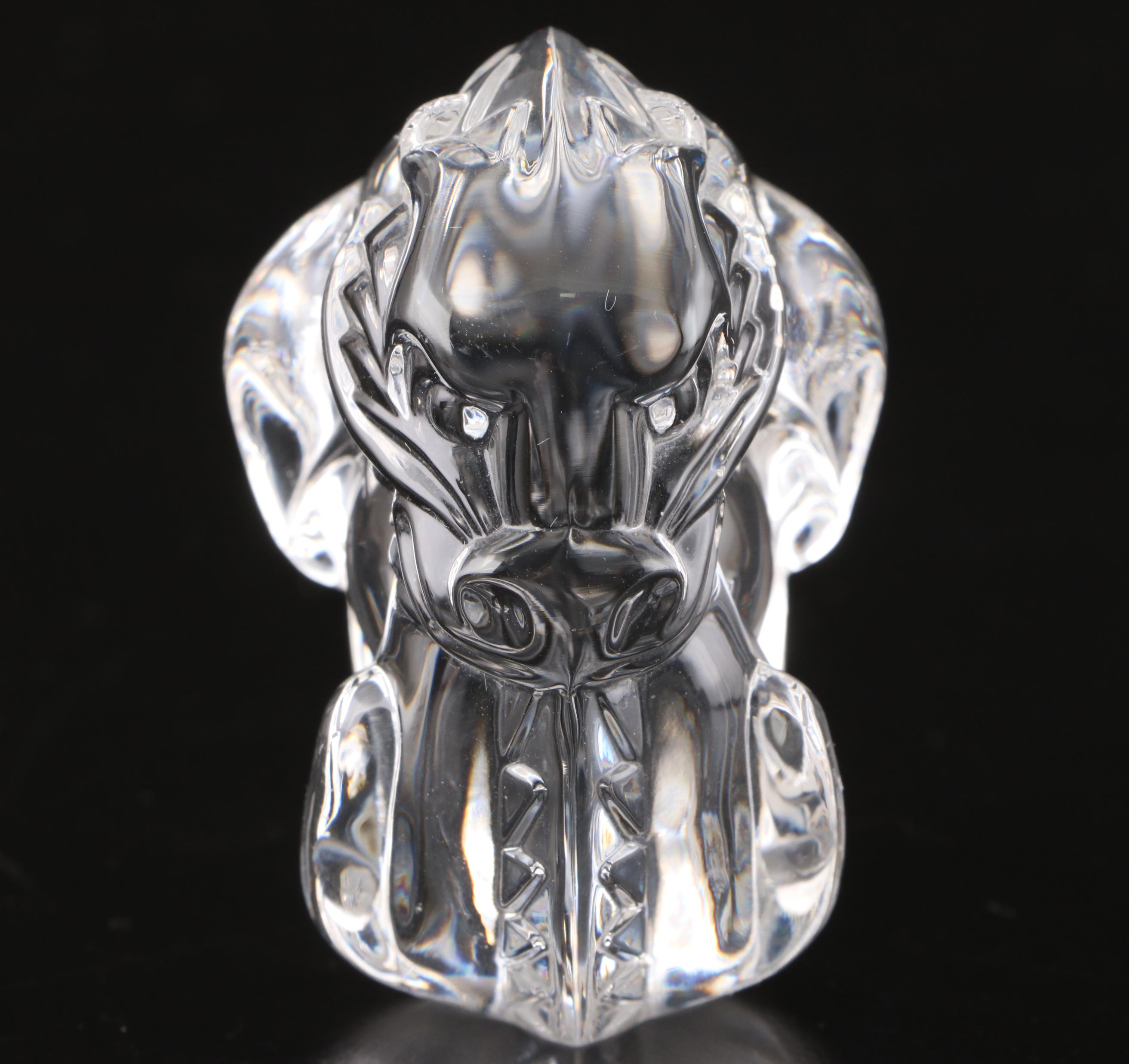 Steuben Art Glass "Dragon" Hand Cooler Designed by Lloyd Atkins