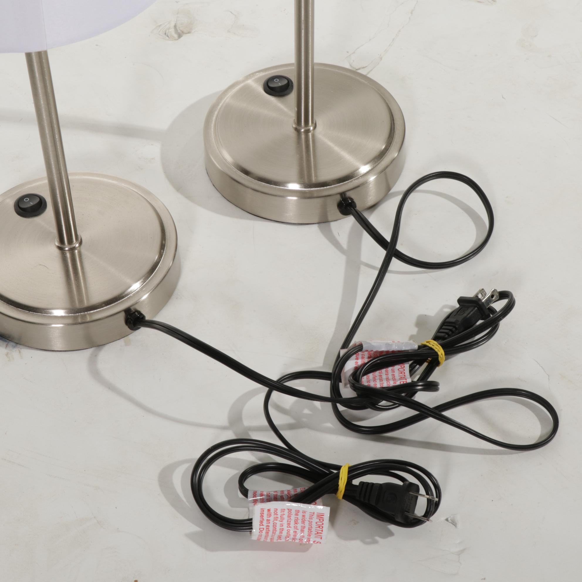 Simi Inflatable Chair With Multicolor LEDs, Brushed Nickel USB Lamps and More