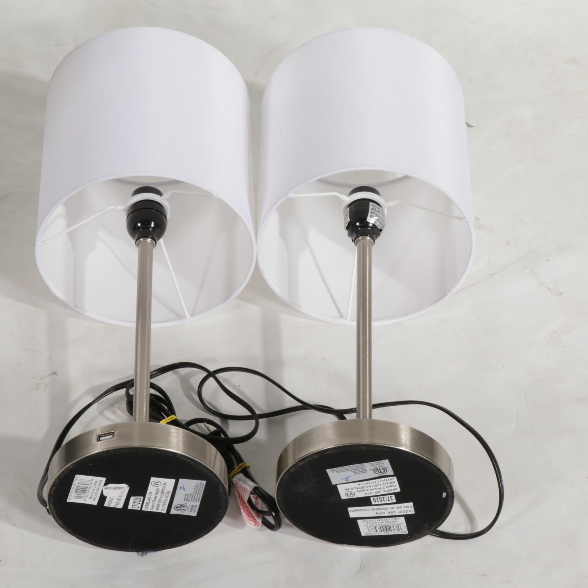 Simi Inflatable Chair With Multicolor LEDs, Brushed Nickel USB Lamps and More