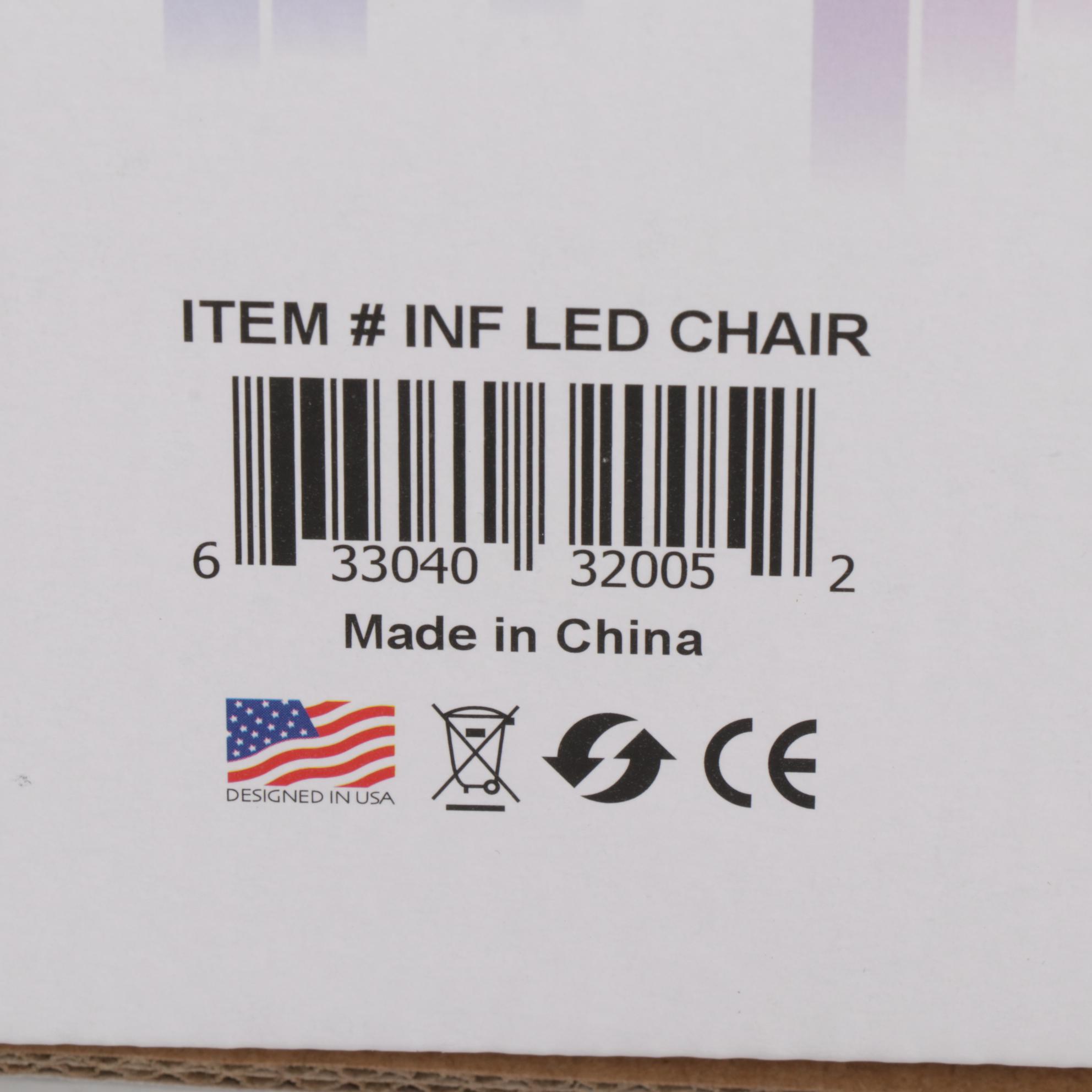 Simi Inflatable Chair With Multicolor LEDs, Brushed Nickel USB Lamps and More