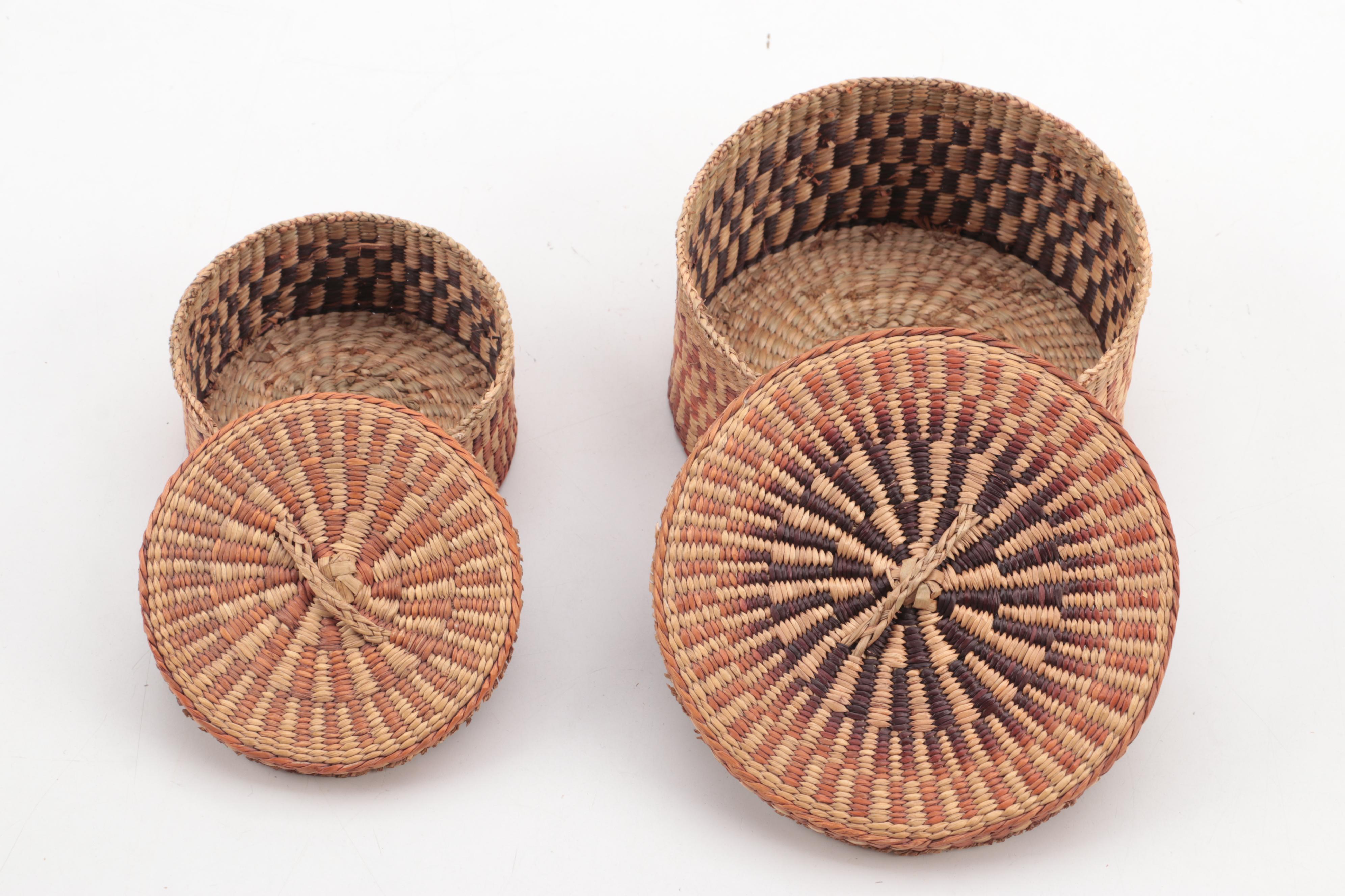 Handwoven Baskets, Turned Wood Dough Bowl, and More