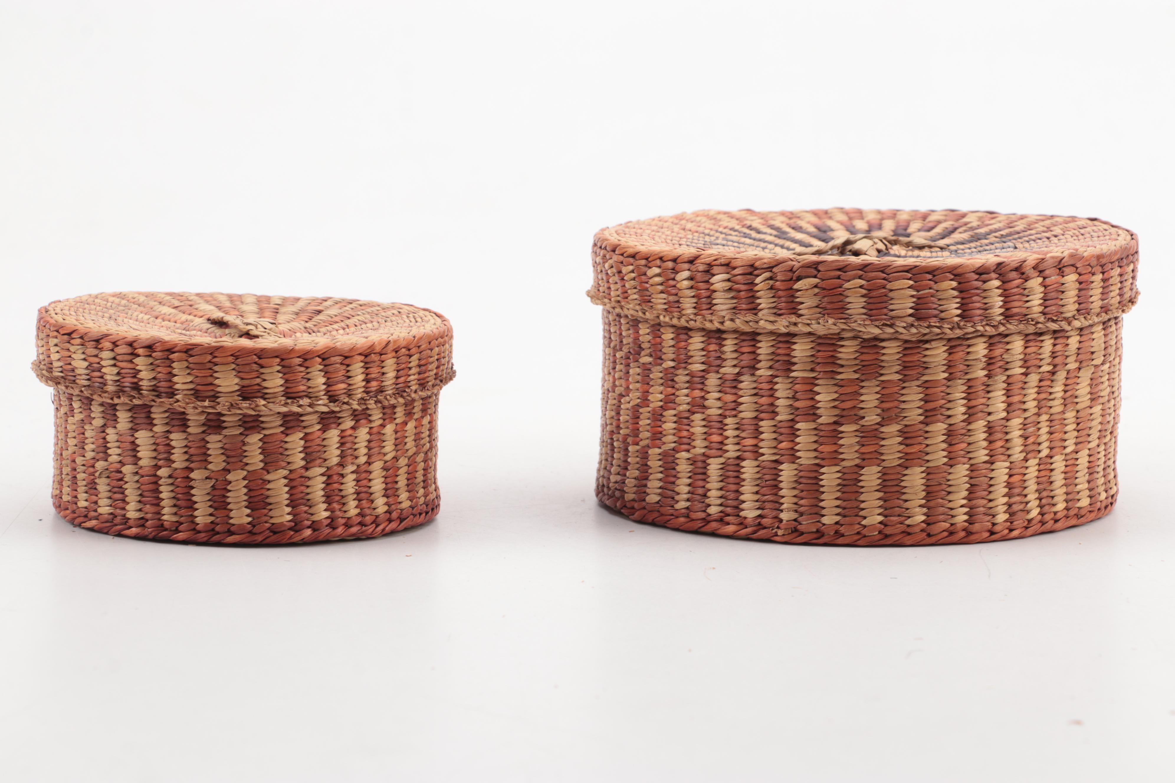Handwoven Baskets, Turned Wood Dough Bowl, and More
