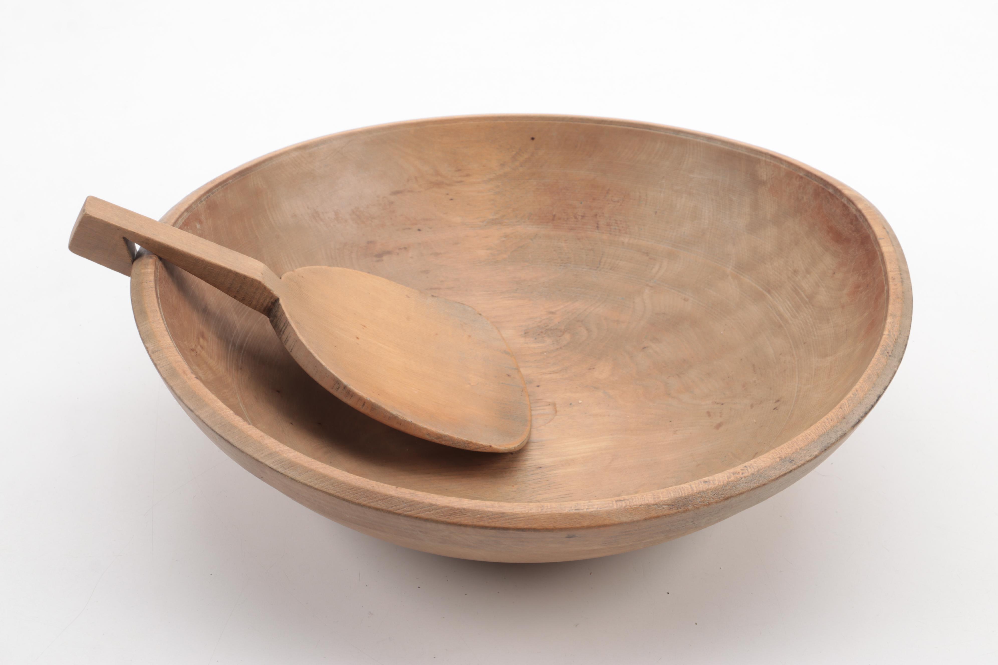 Handwoven Baskets, Turned Wood Dough Bowl, and More