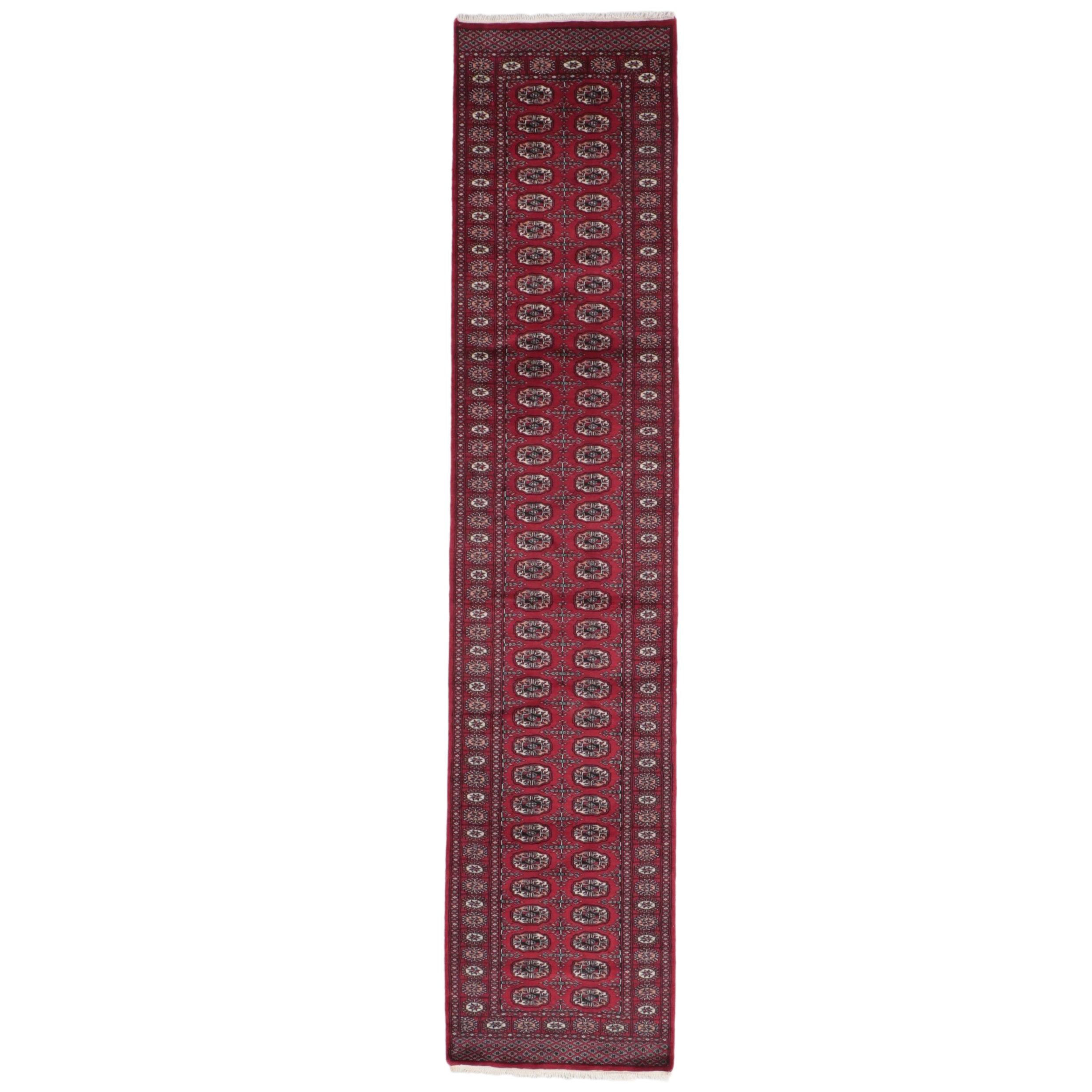 2'8 x 12'4 Hand-Knotted Pakistani Bokhara Carpet Runner