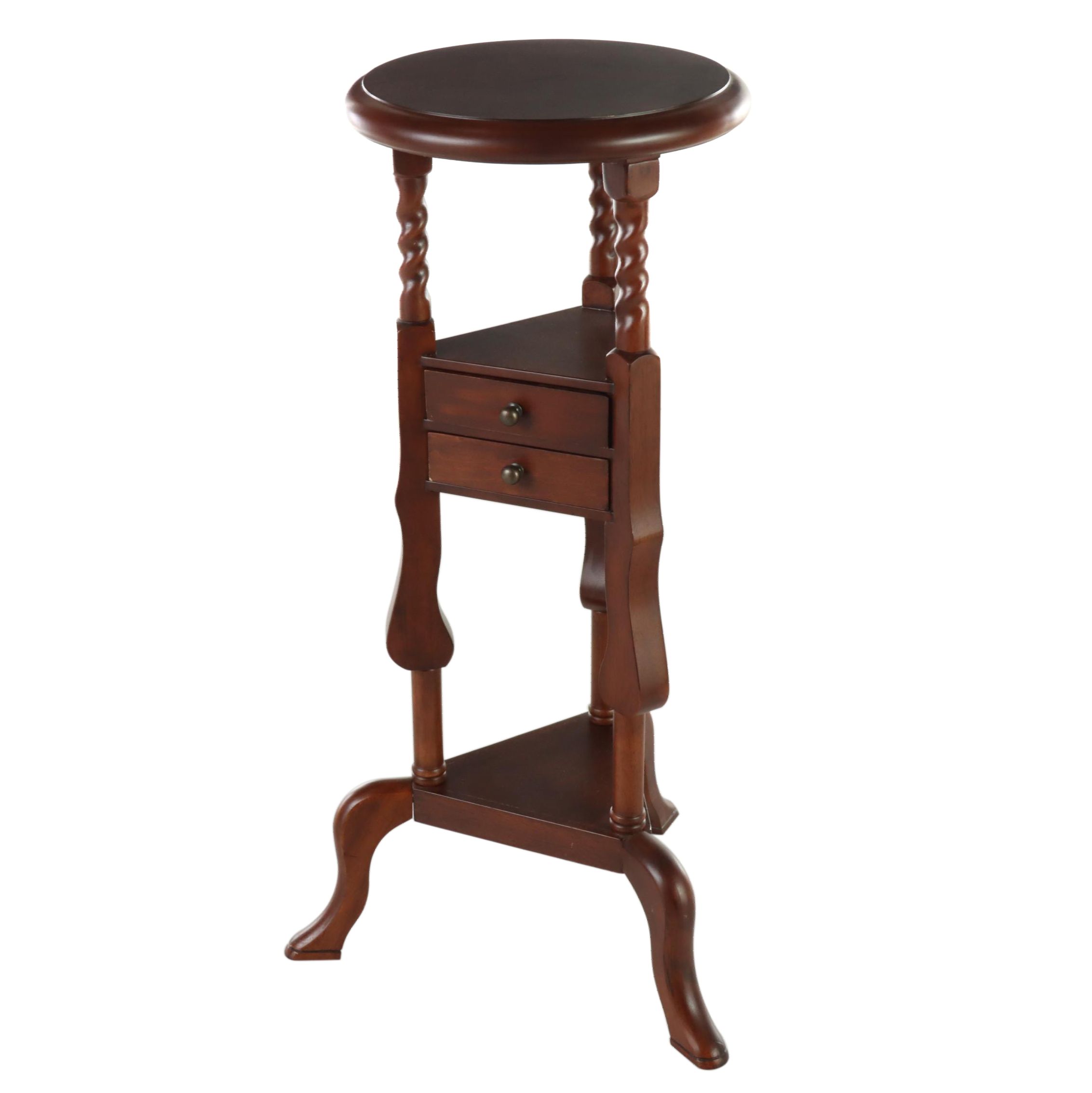 Queen Anne Style Mahogany-Finished Basin Stand
