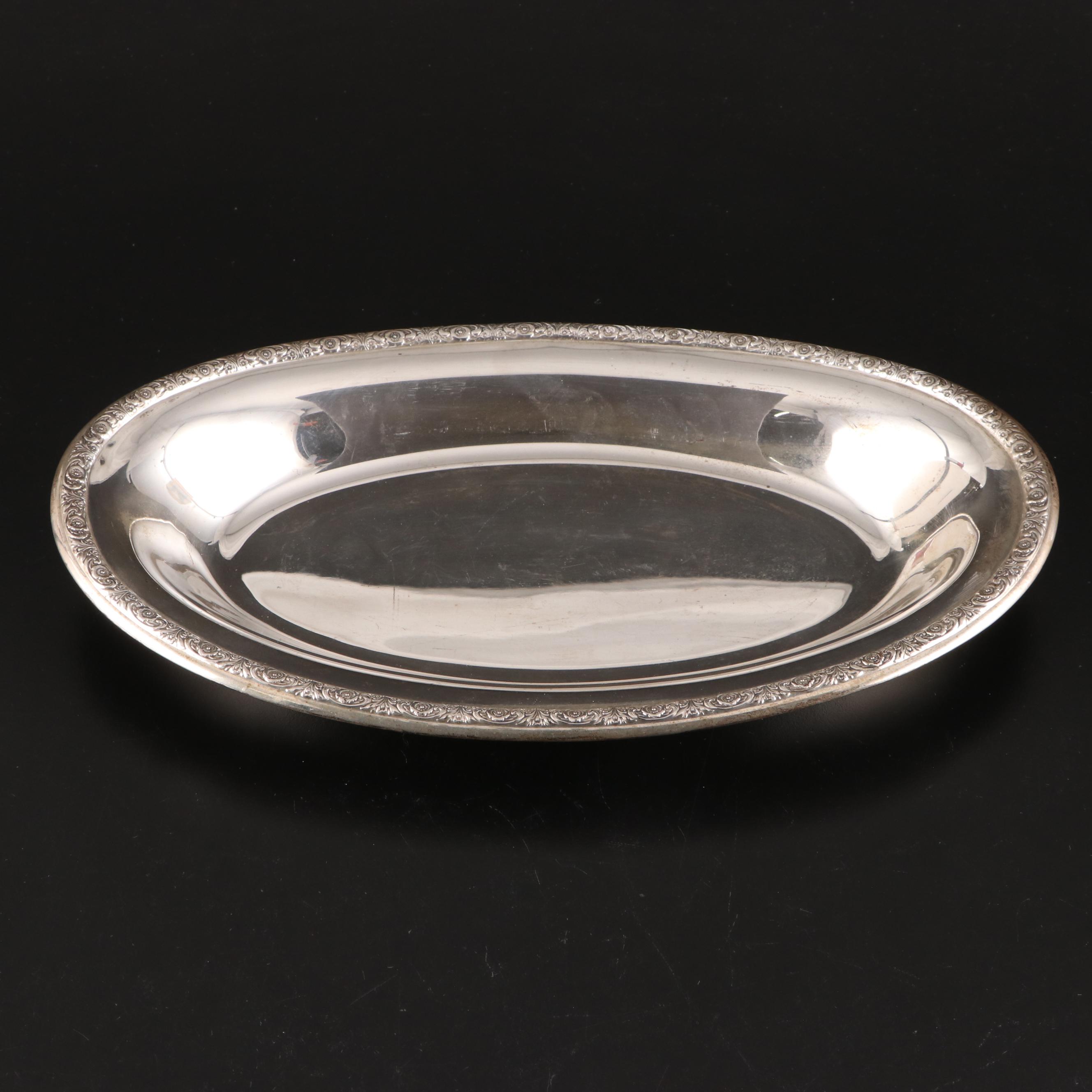 International and Gorham Sterling Silver Bread Trays with 900 Silver Bowl