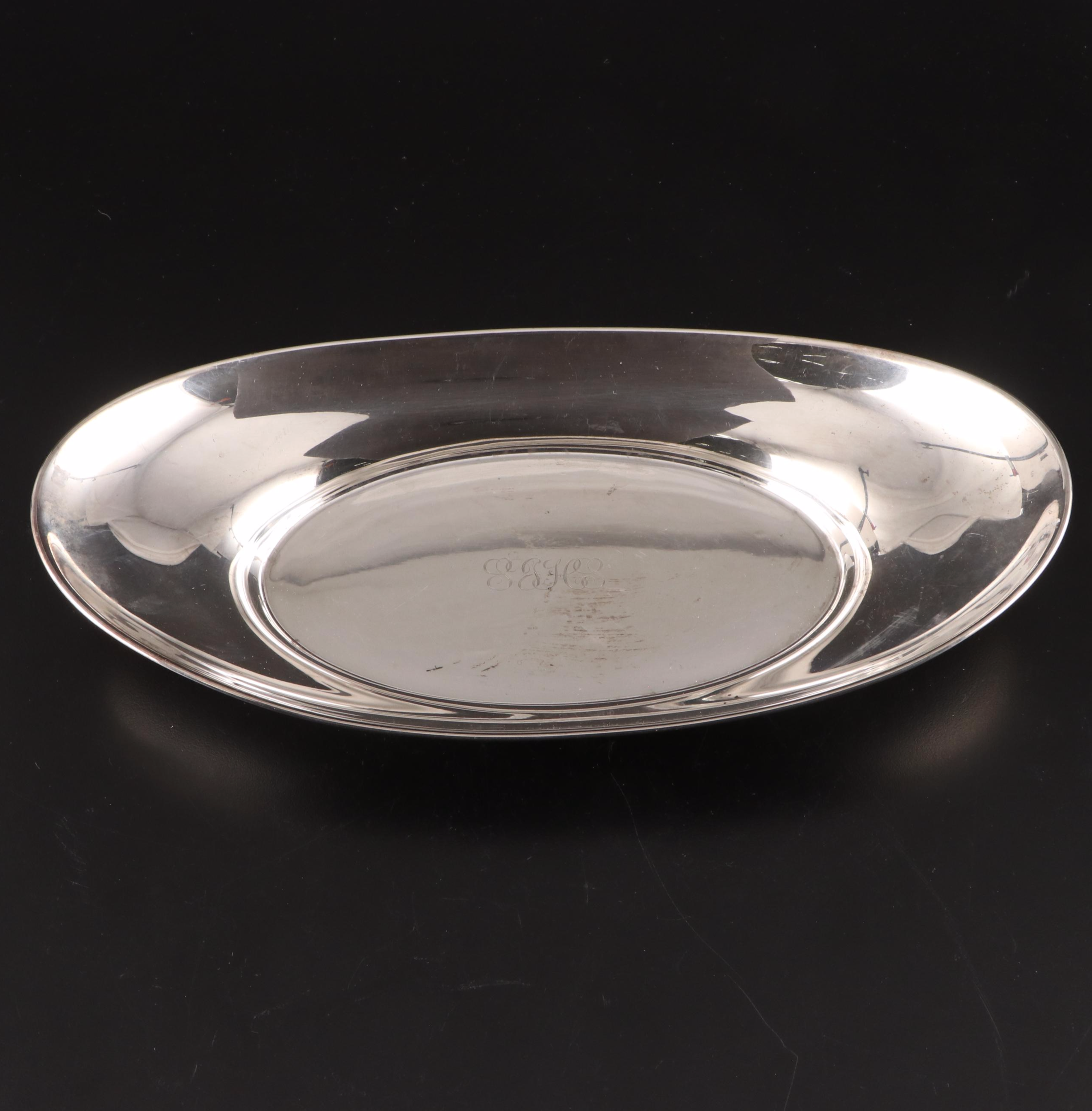 International and Gorham Sterling Silver Bread Trays with 900 Silver Bowl
