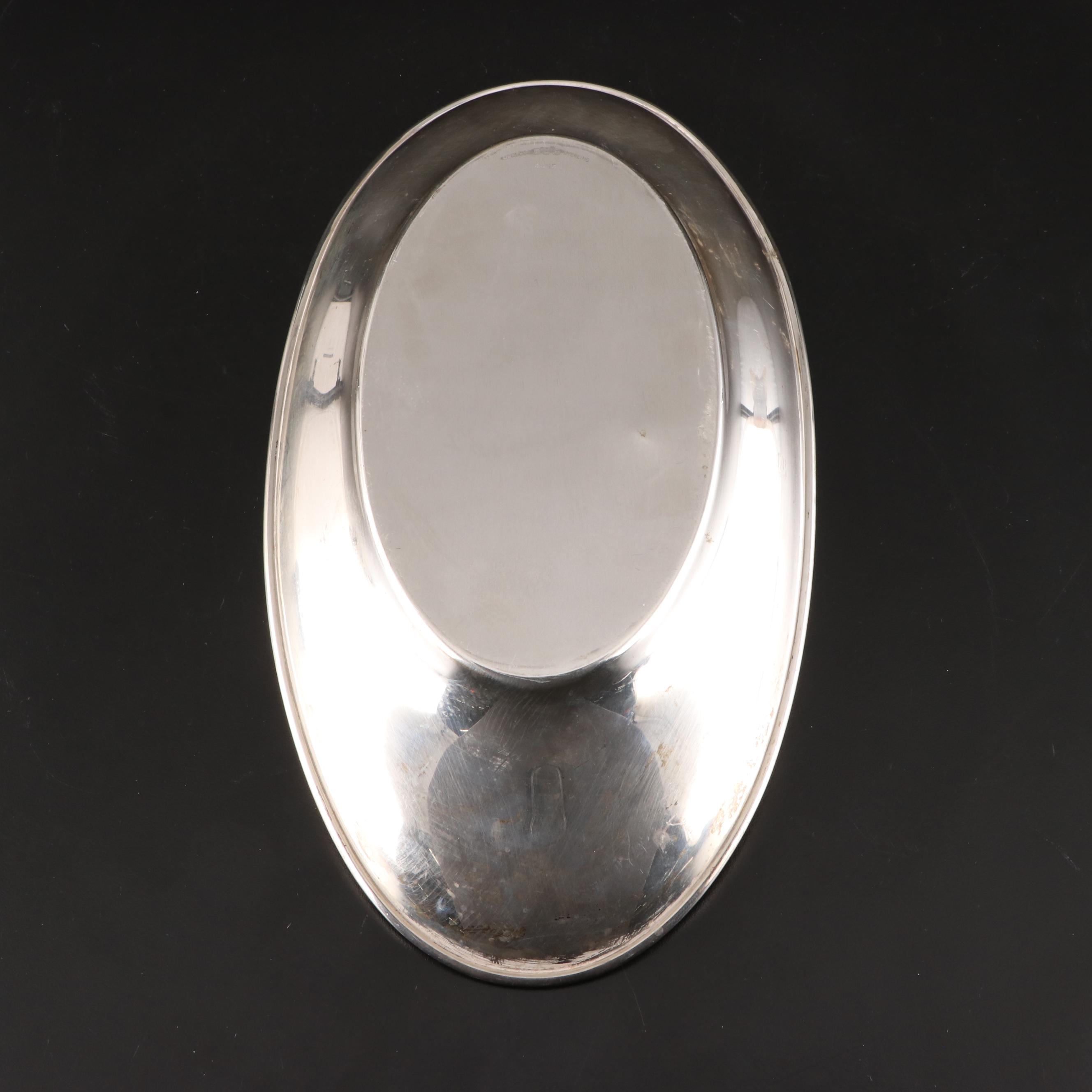 International and Gorham Sterling Silver Bread Trays with 900 Silver Bowl