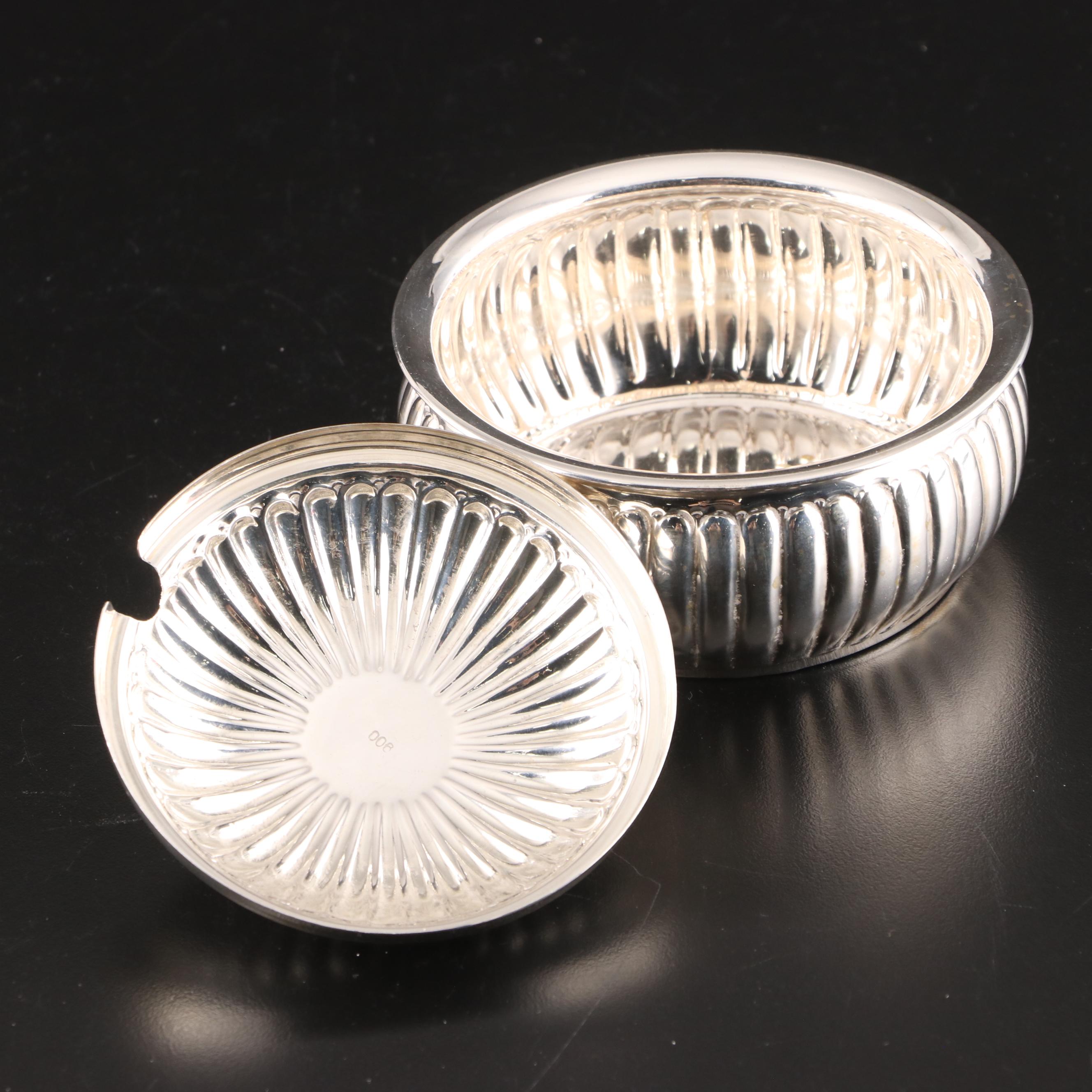 International and Gorham Sterling Silver Bread Trays with 900 Silver Bowl