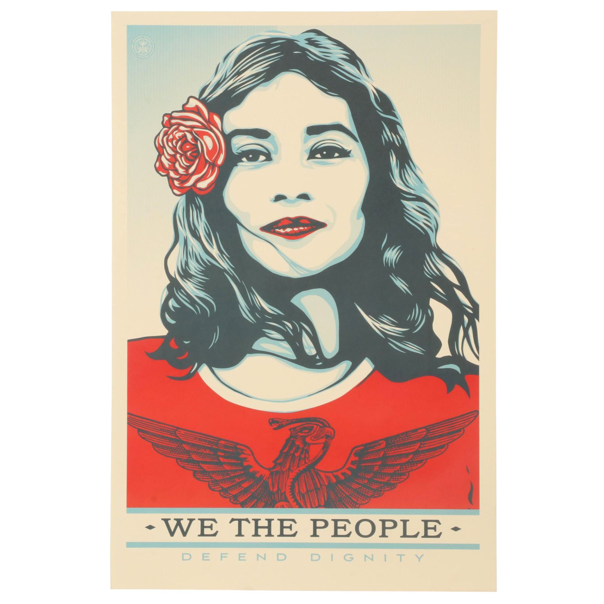 Shepard Fairey for Amplifier Offset Poster "We the People: Defend Dignity"