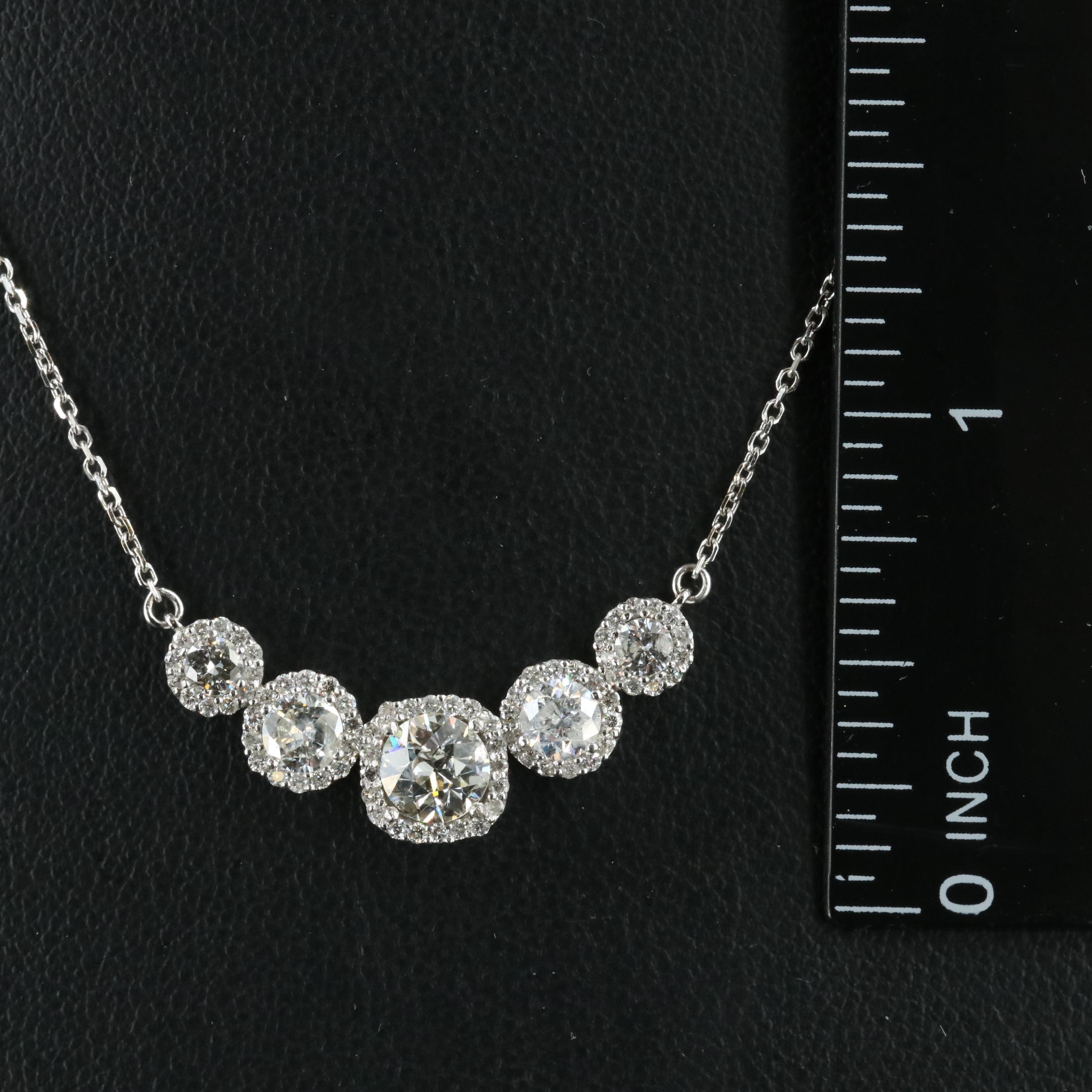 14K 1.74 CTW Diamond Chevron Necklace