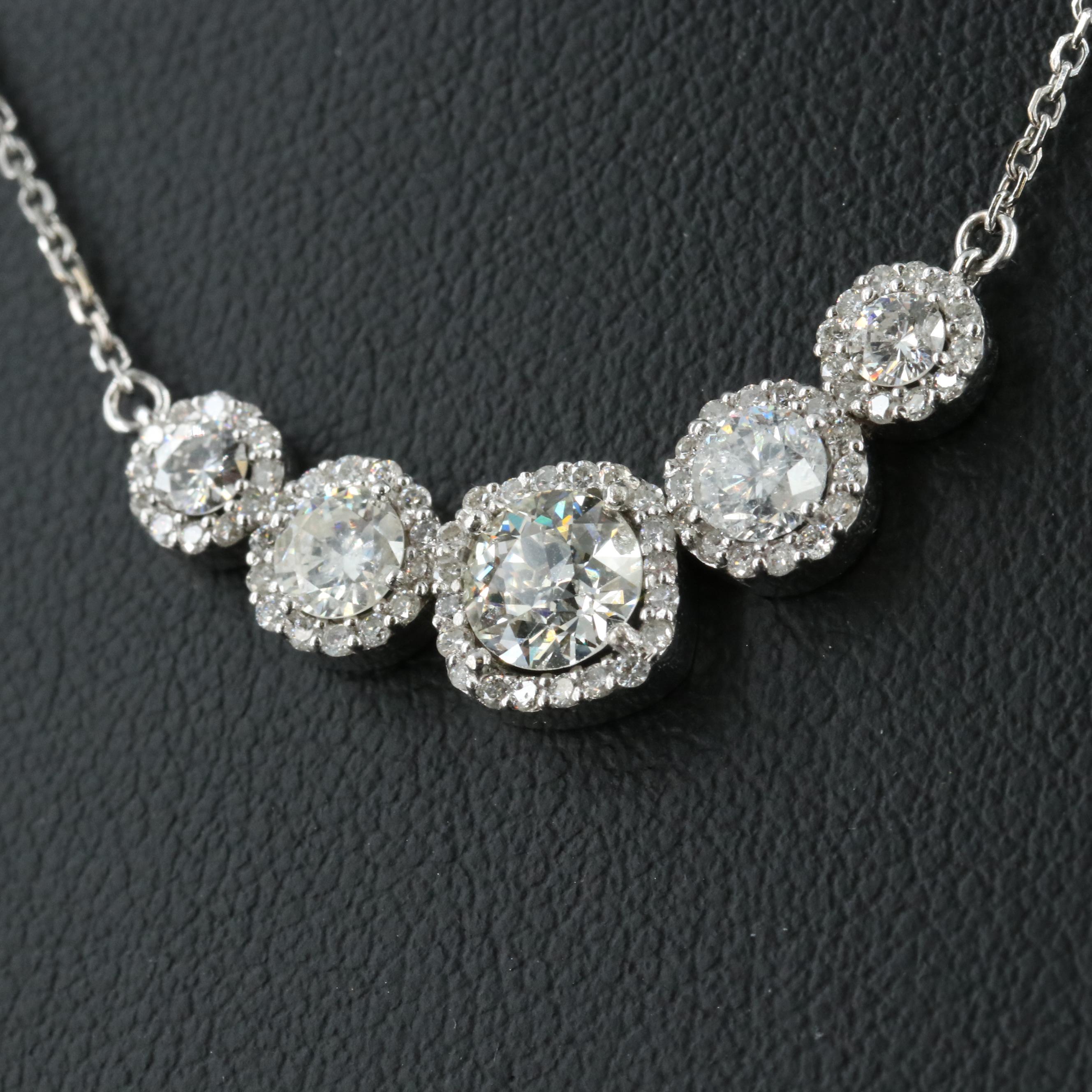 14K 1.74 CTW Diamond Chevron Necklace