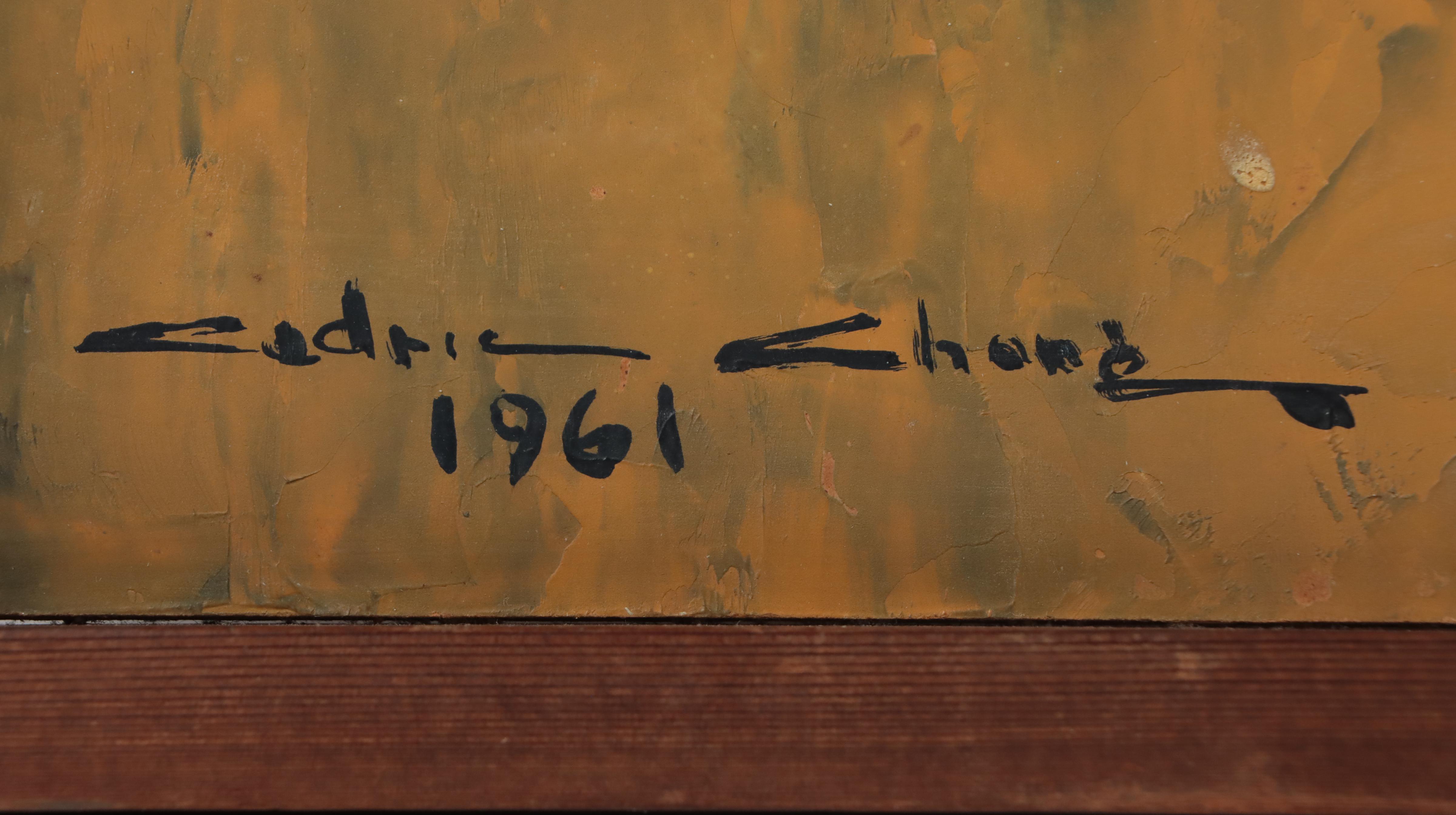 Cedric Chang Oil Painting "Nude Resting," 1961