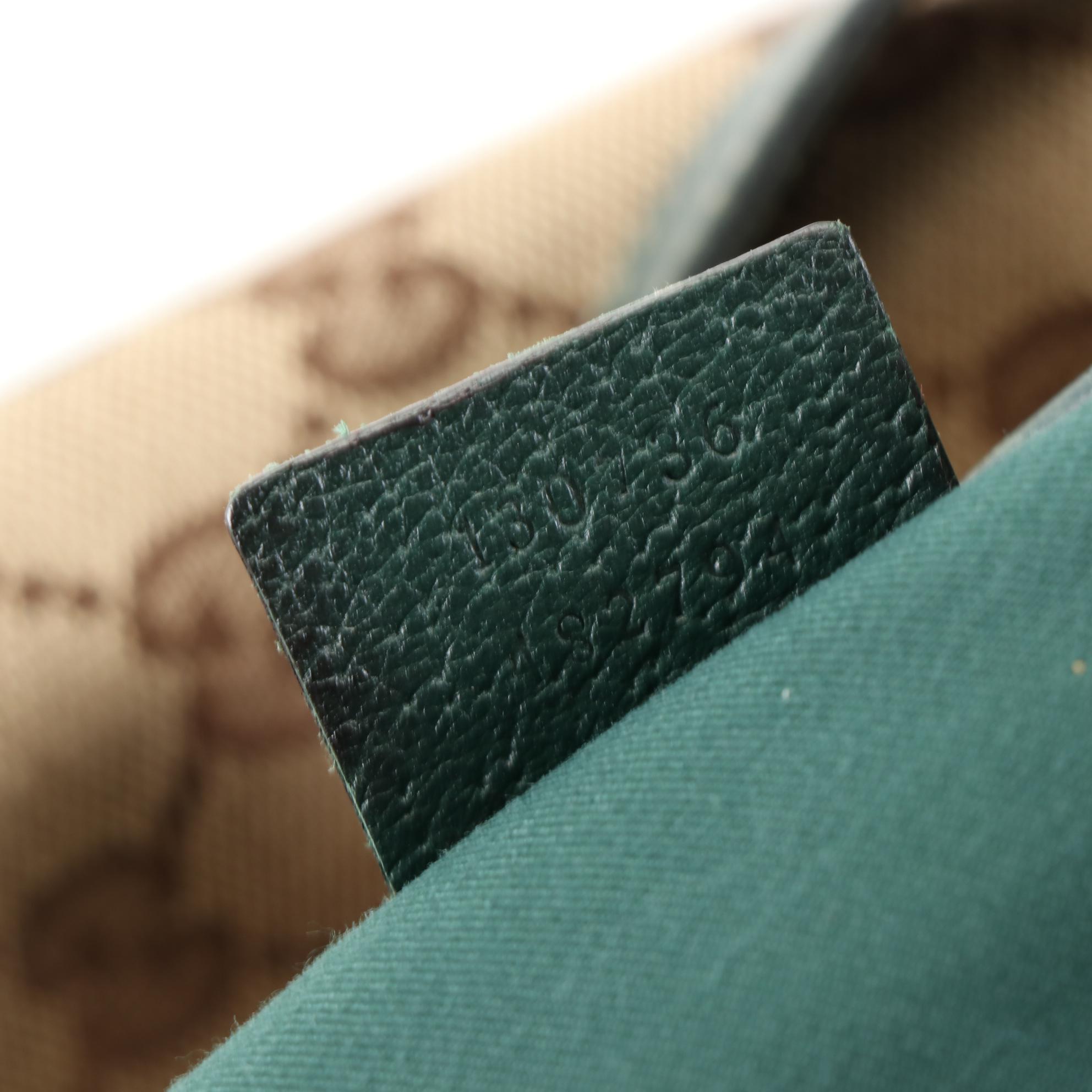 Gucci Abbey GG Canvas and Cinghiale Leather Shoulder Bag