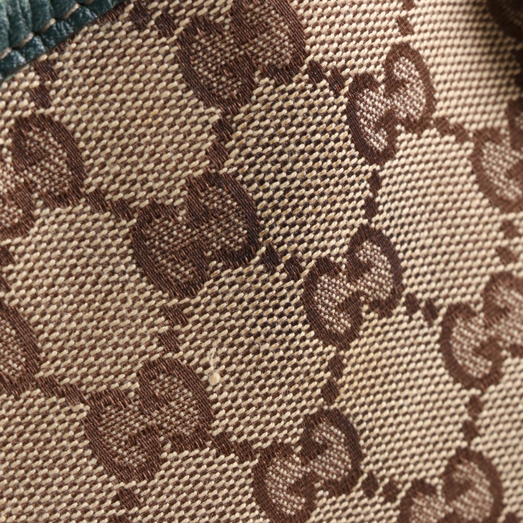 Gucci Abbey GG Canvas and Cinghiale Leather Shoulder Bag