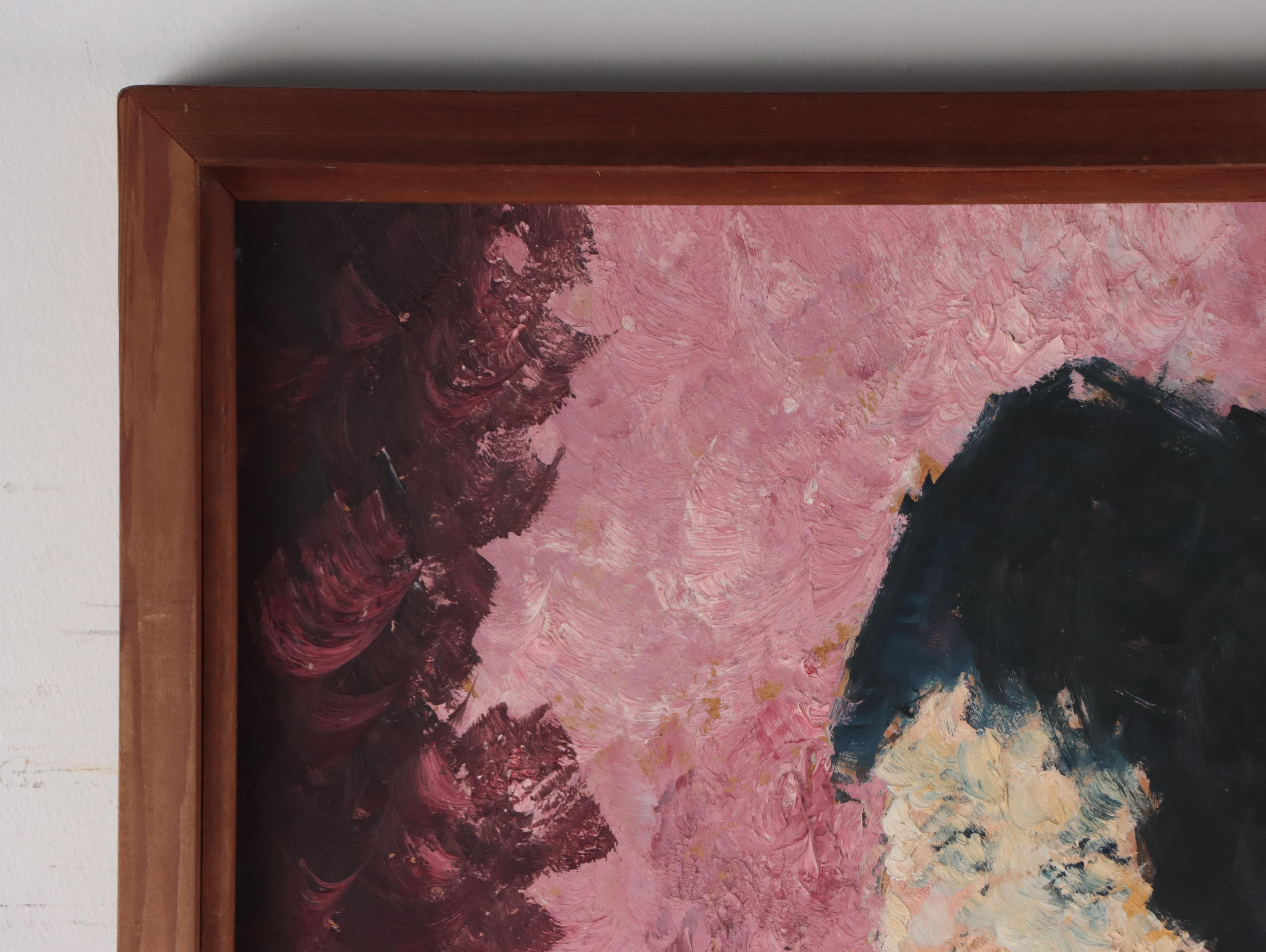 Cedric Chang Oil Painting "Nude With Blue Robe," 1961