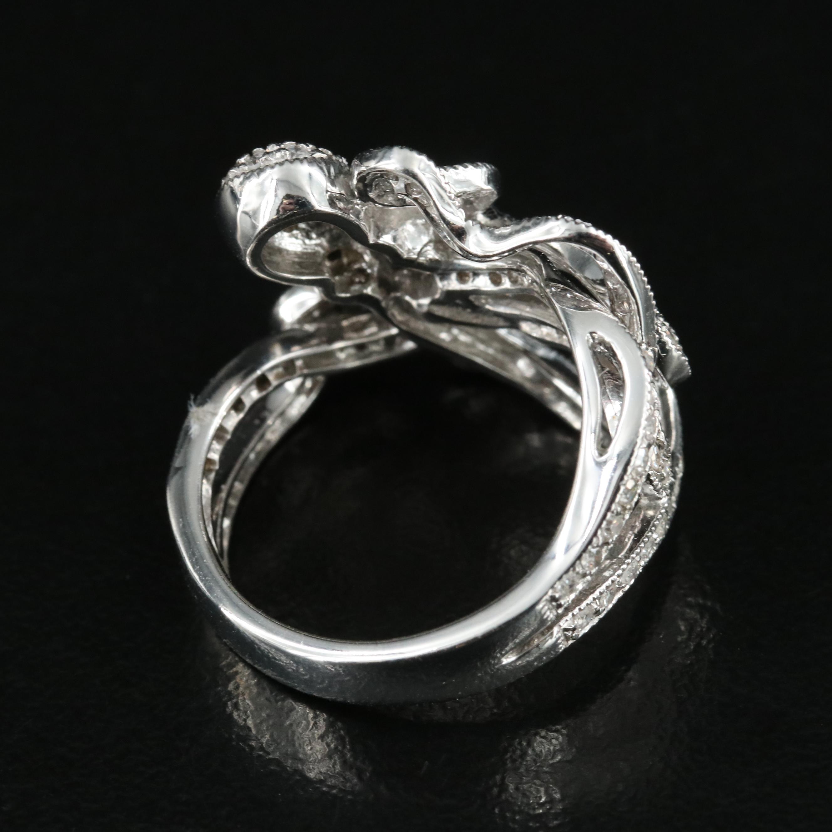 John C. Rinker 14K Emerald and 1.13 CTW Diamond Octopus Ring