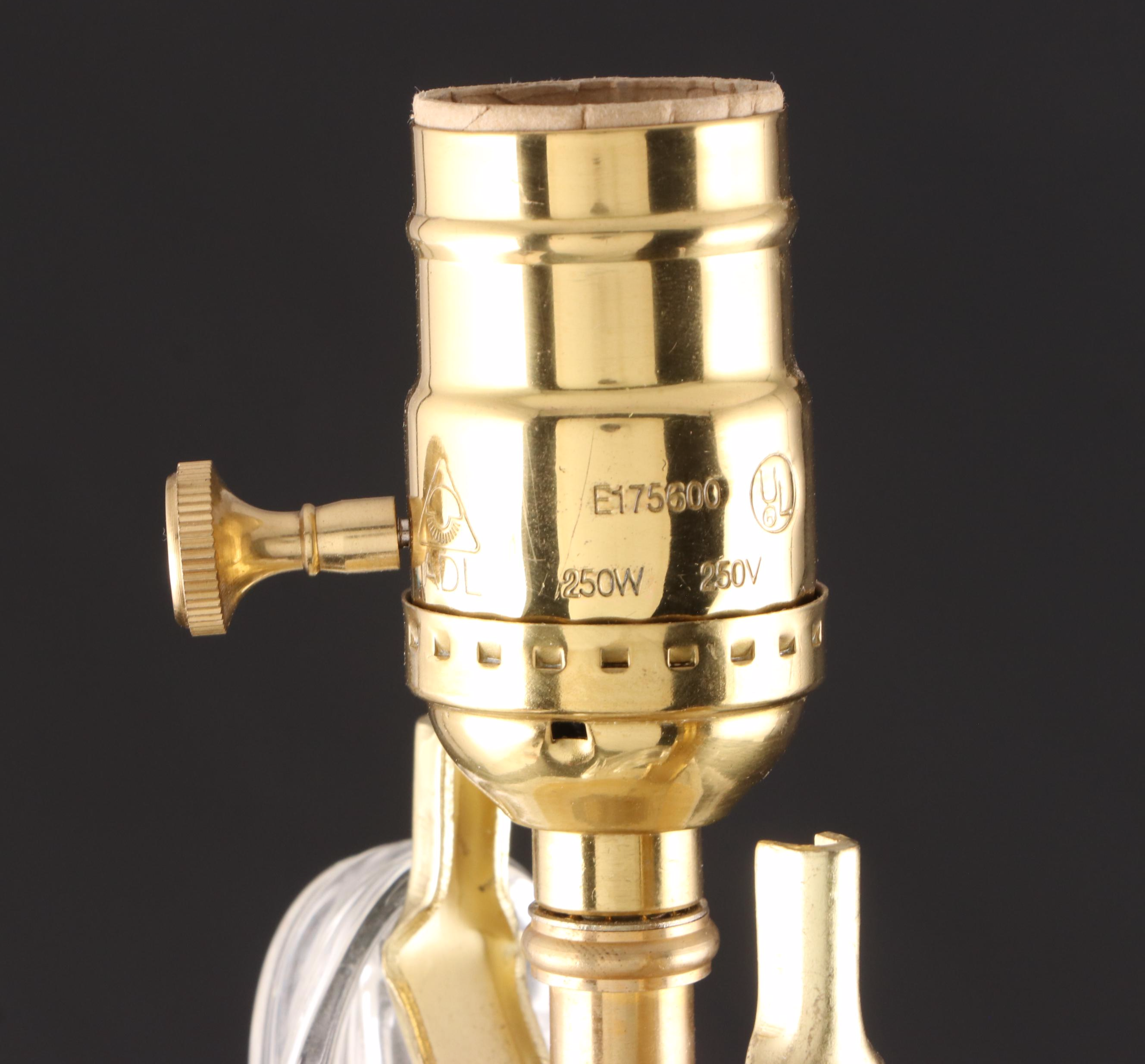 Pair of Stacking Art Glass Table Lamps, Contemporary