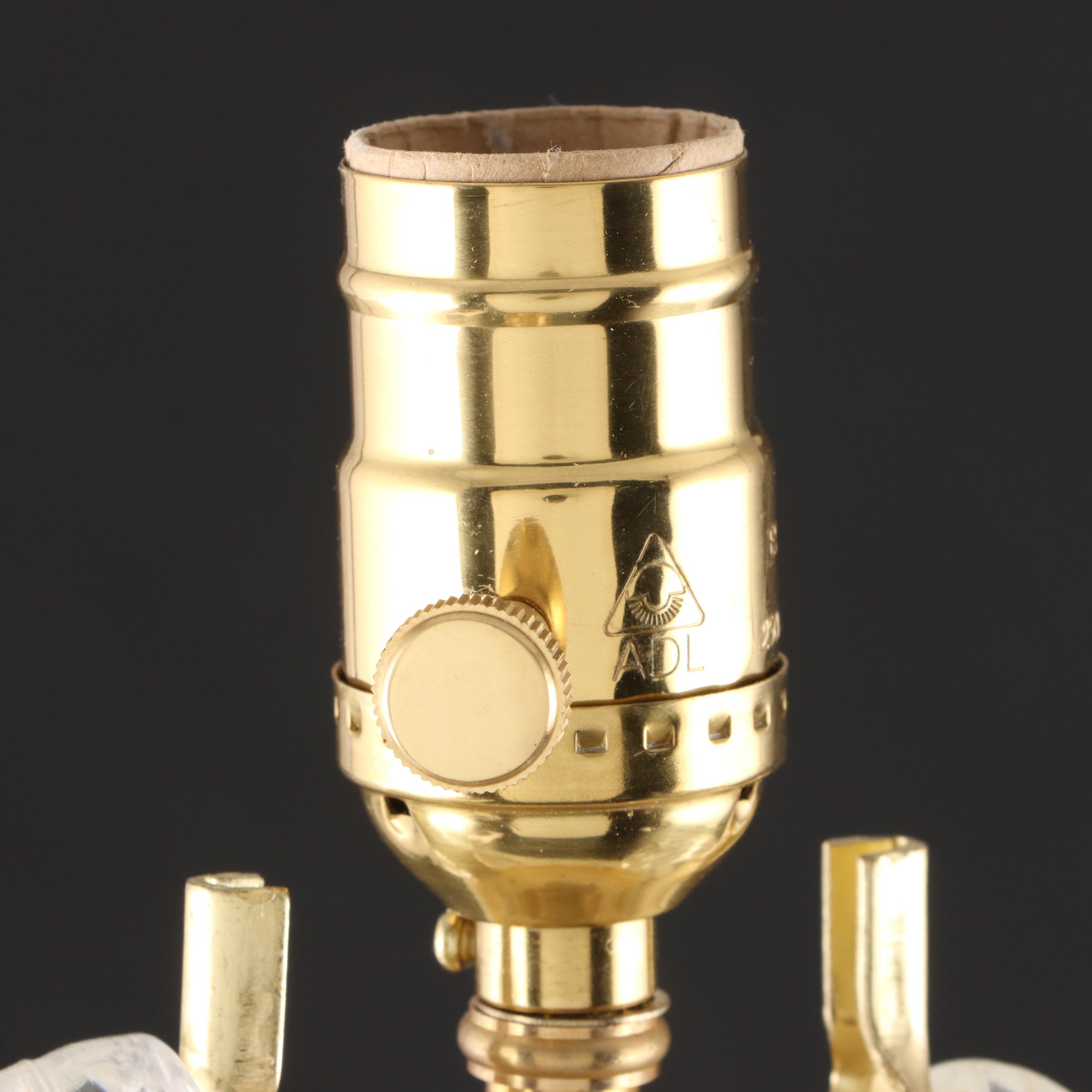 Pair of Stacking Art Glass Table Lamps, Contemporary