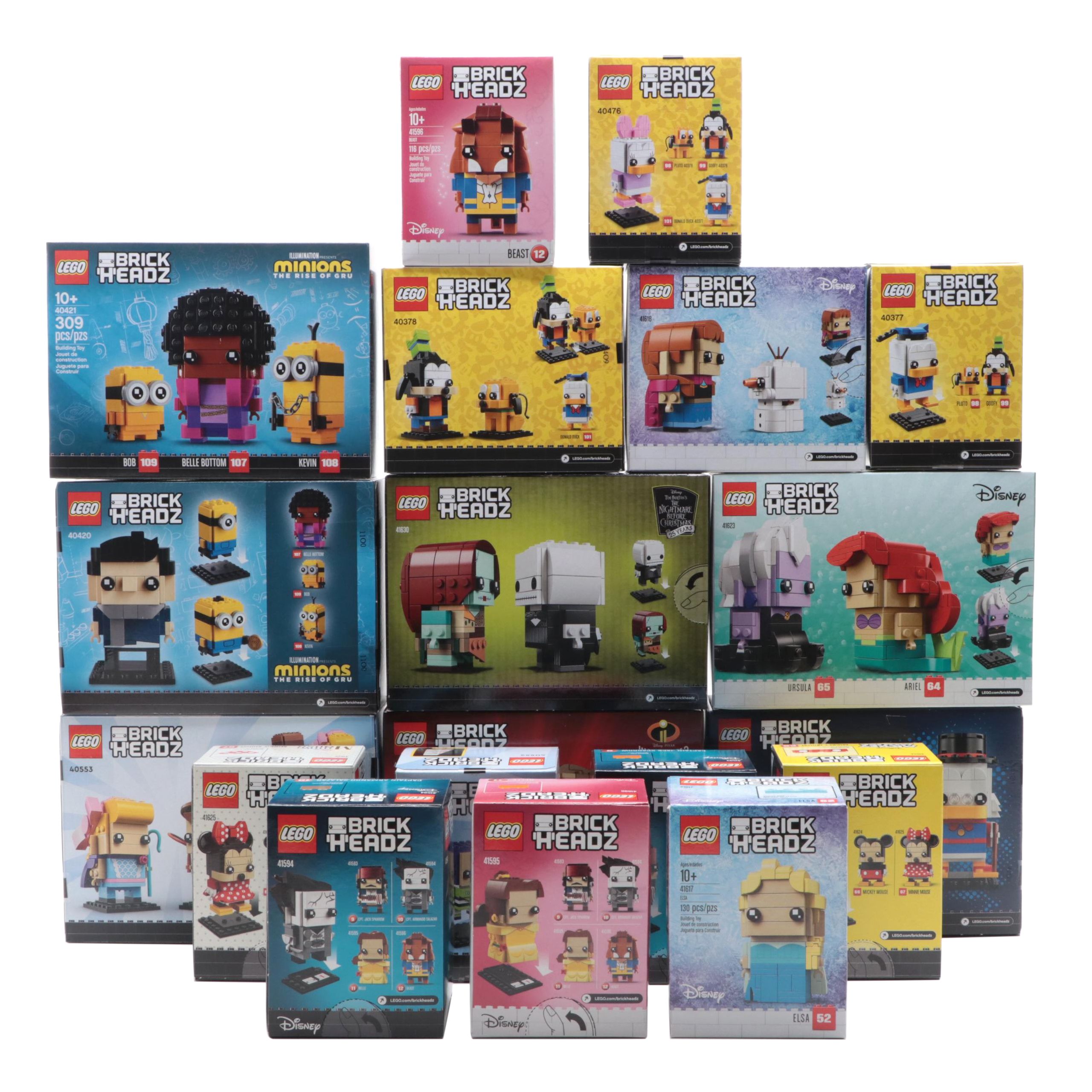 LEGO Disney Brick Headz Construction Kits Including Donald Duck, Belle and More