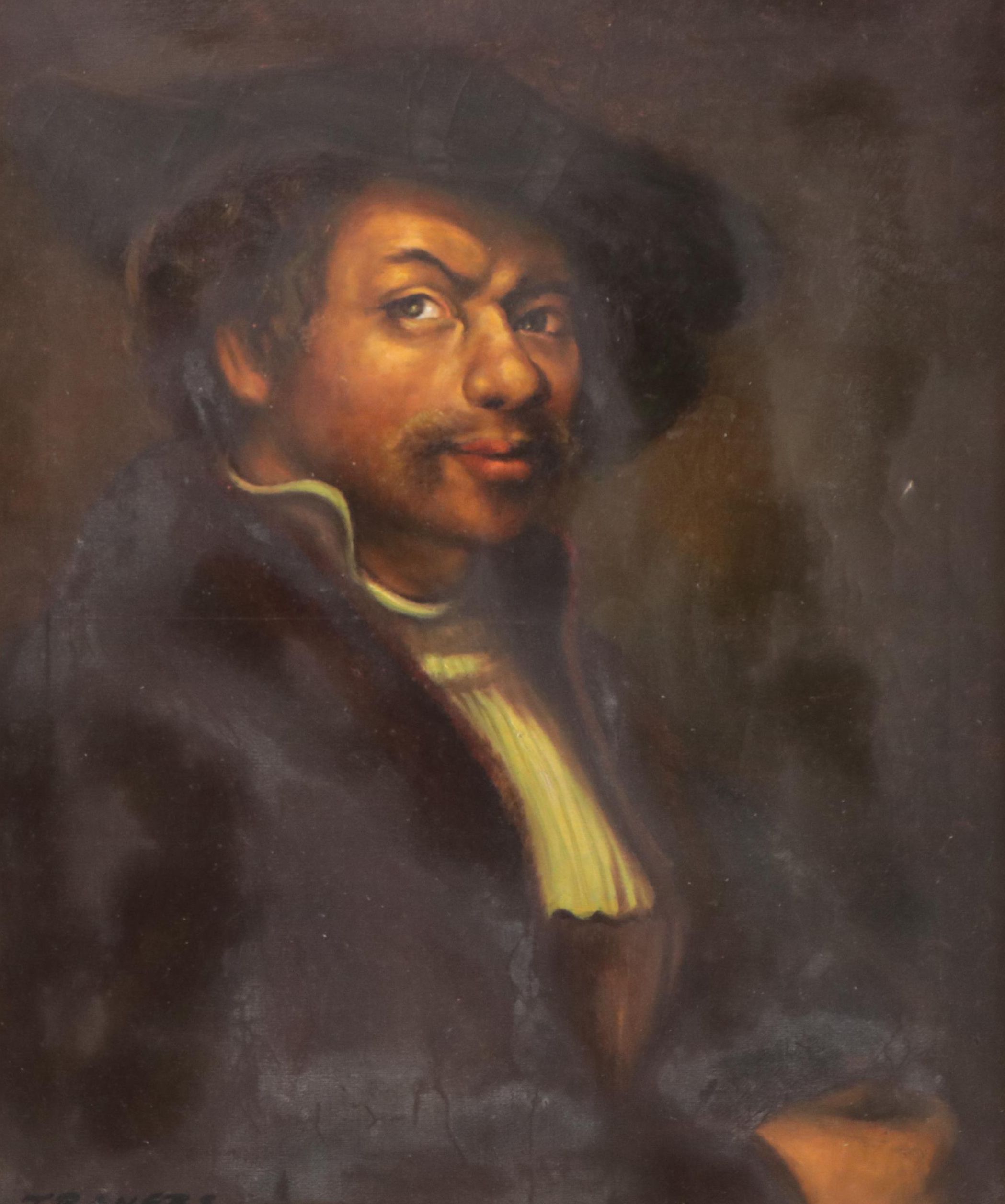 Travers Portrait Oil Painting Inspired by Rembrandt