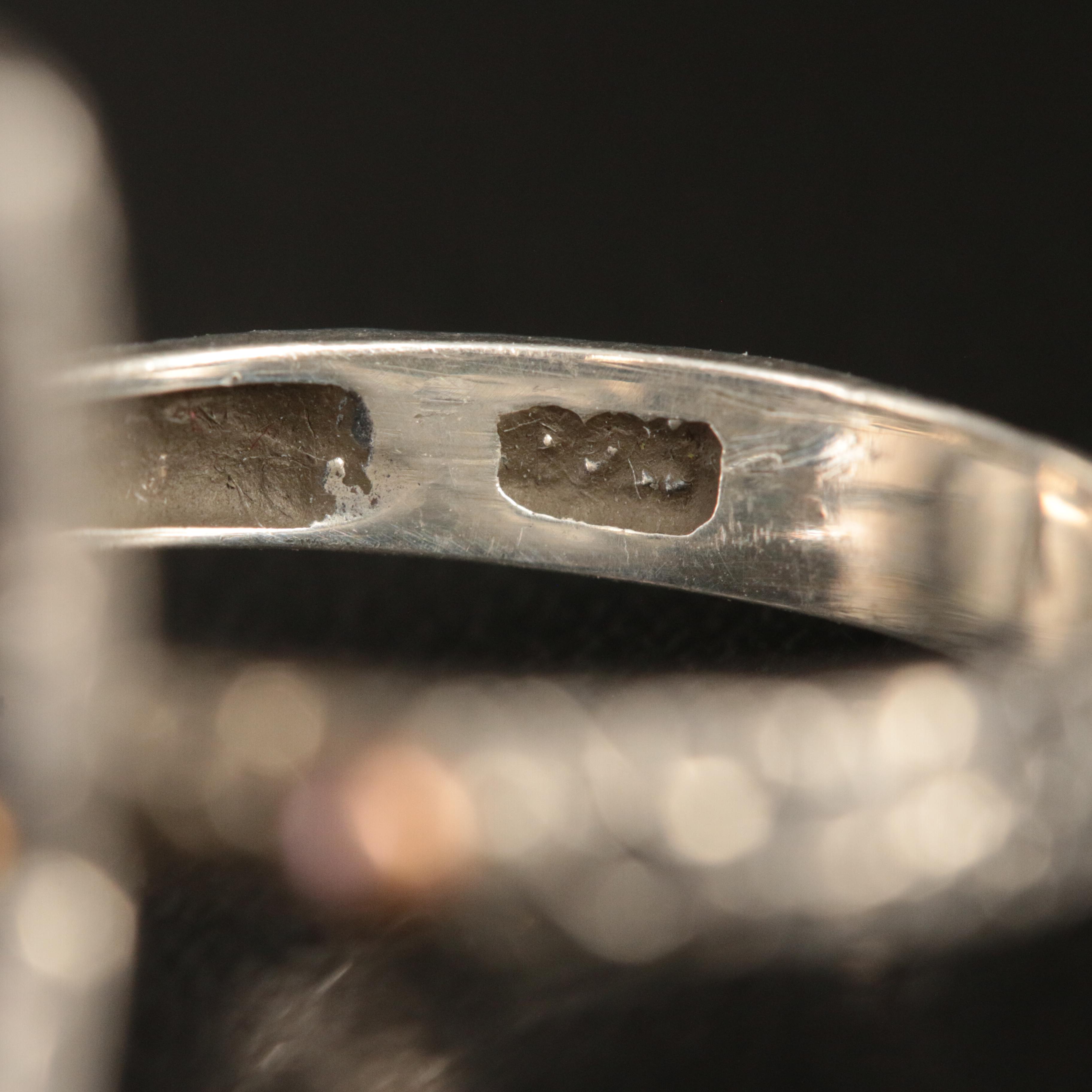 Sterling Turquoise Ring with Bead Accents