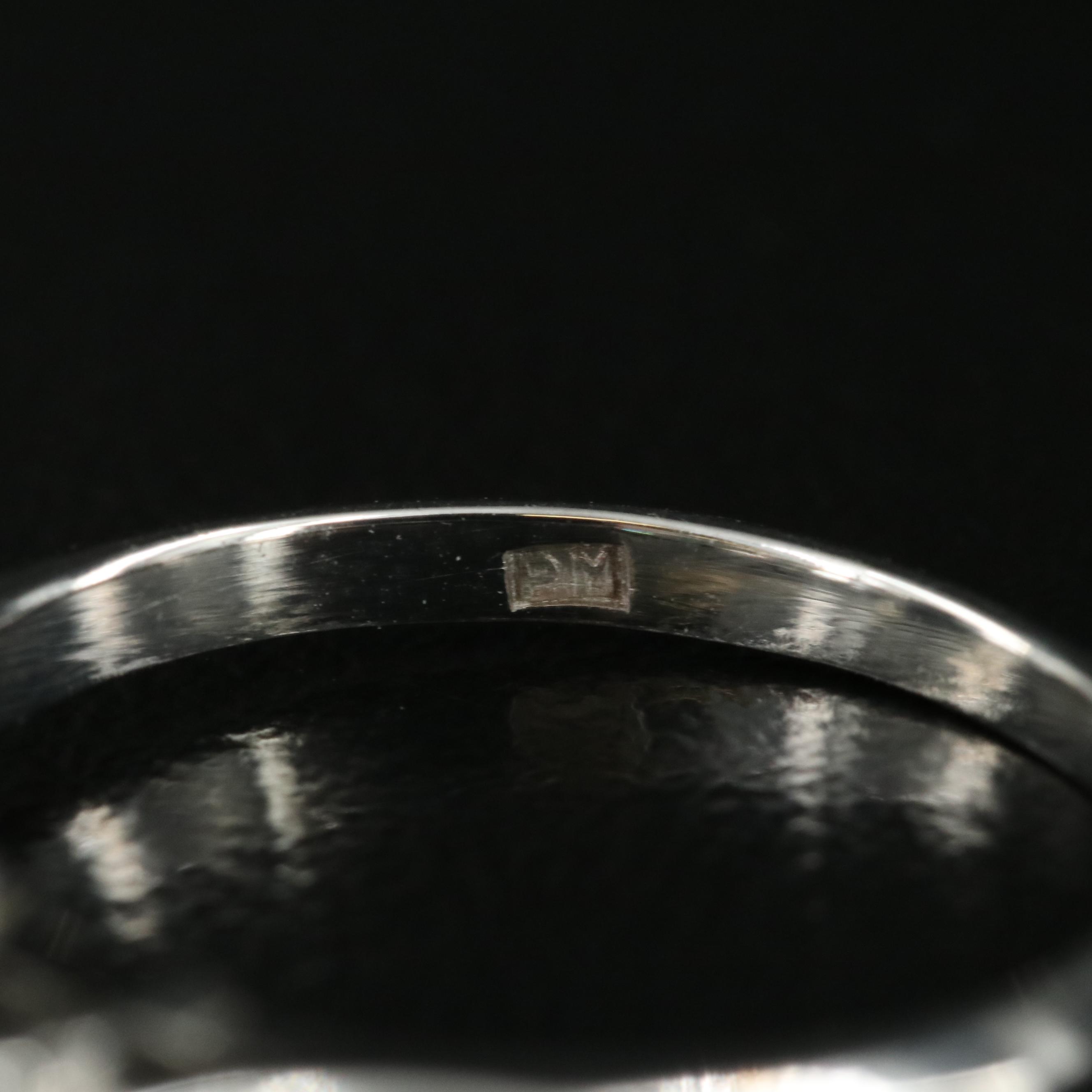 Platinum Emerald and Diamond Ring