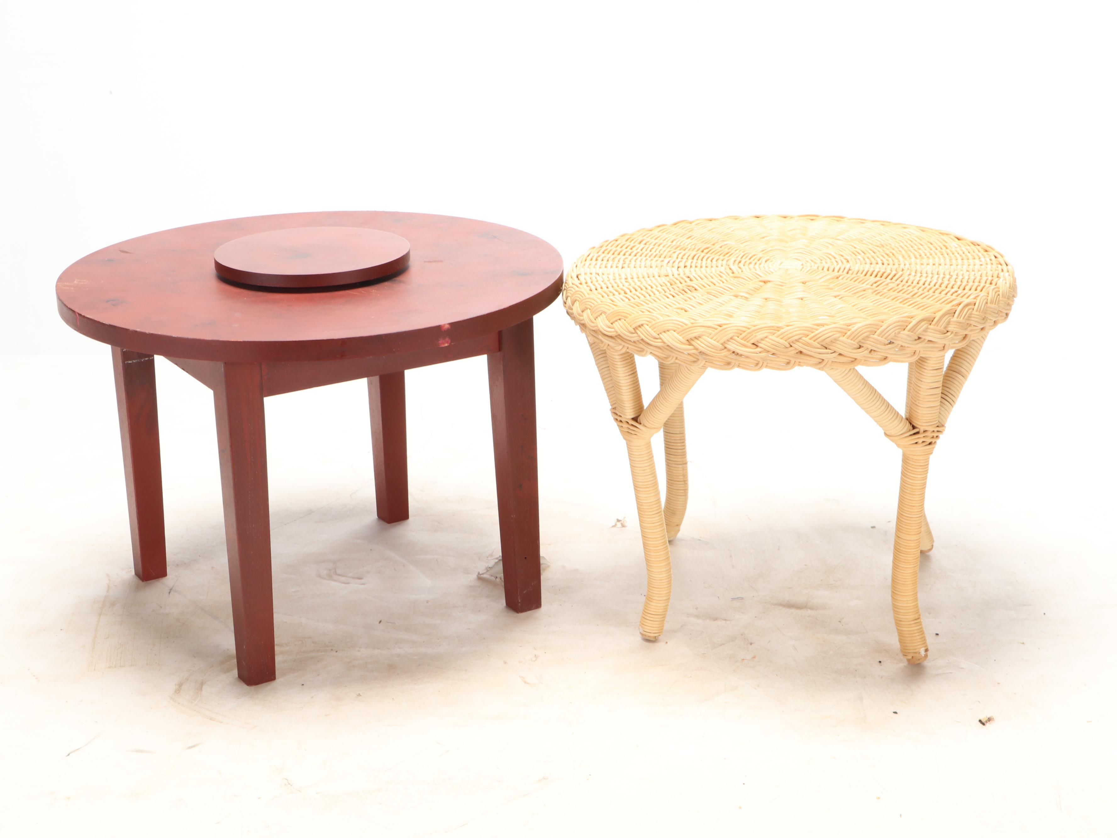 Pleasant Company American Girls Collection Basket and Doll Furniture