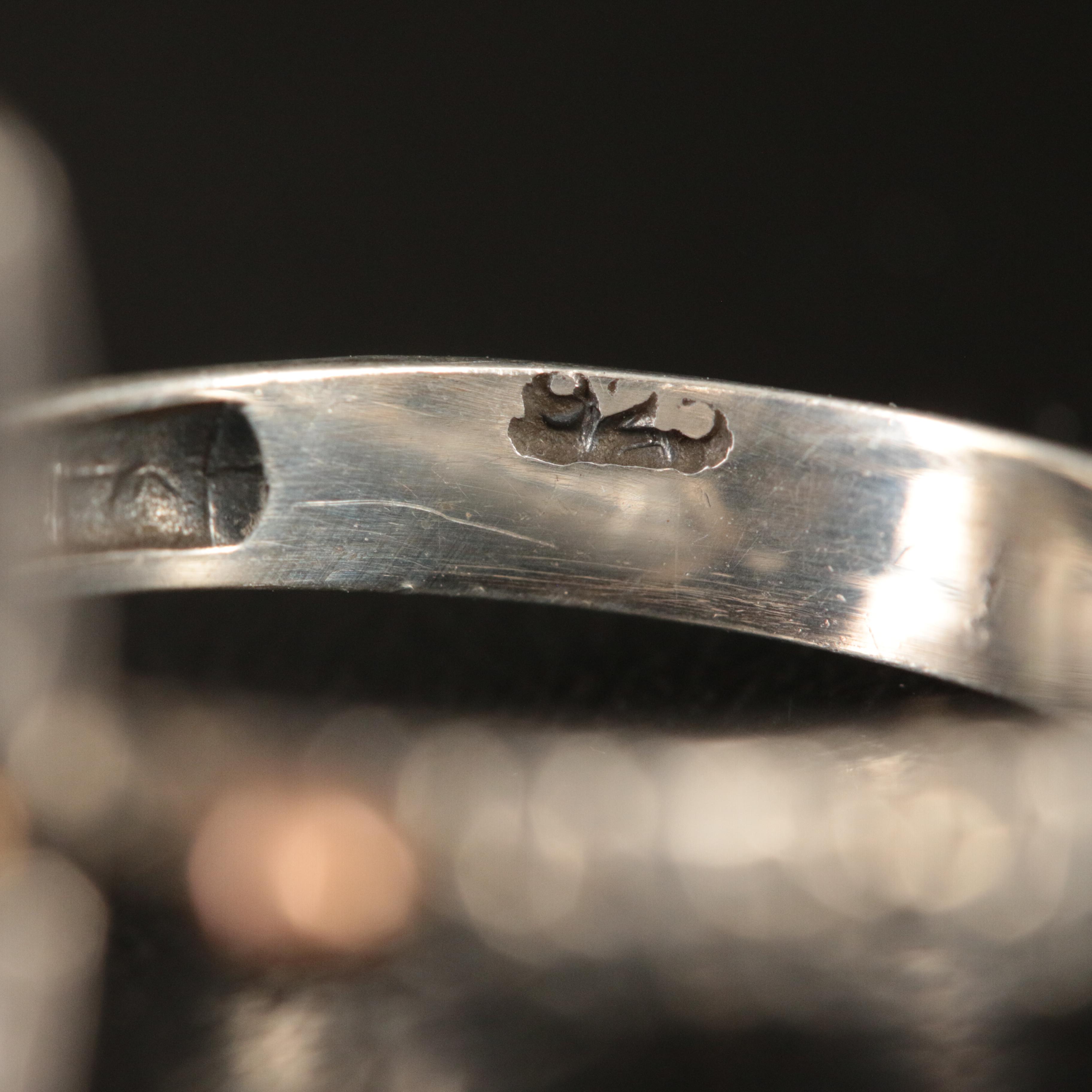 Sterling Turquoise Ring with Bead Detail