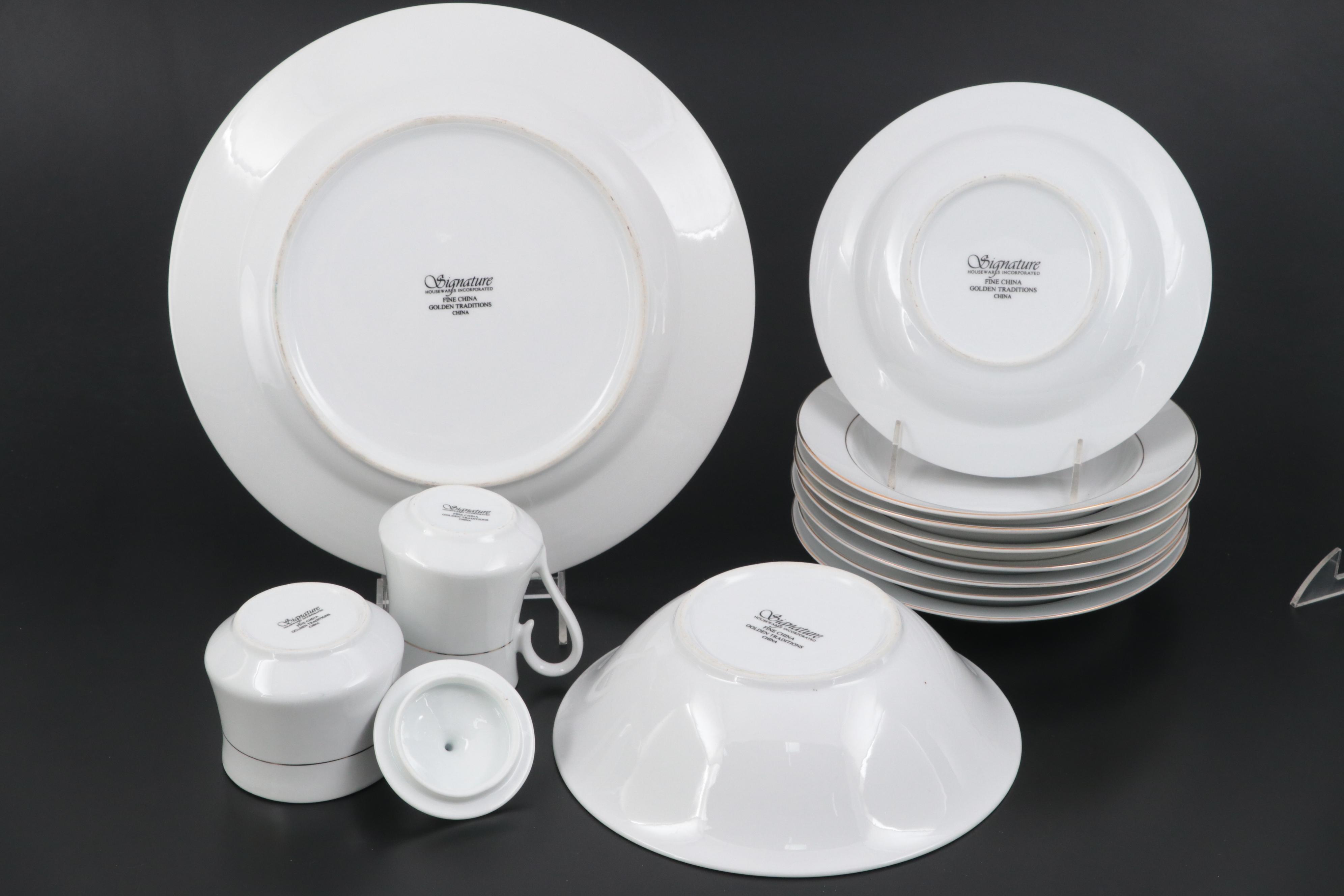 Signature "Golden Traditions" Ceramic Dinnerware