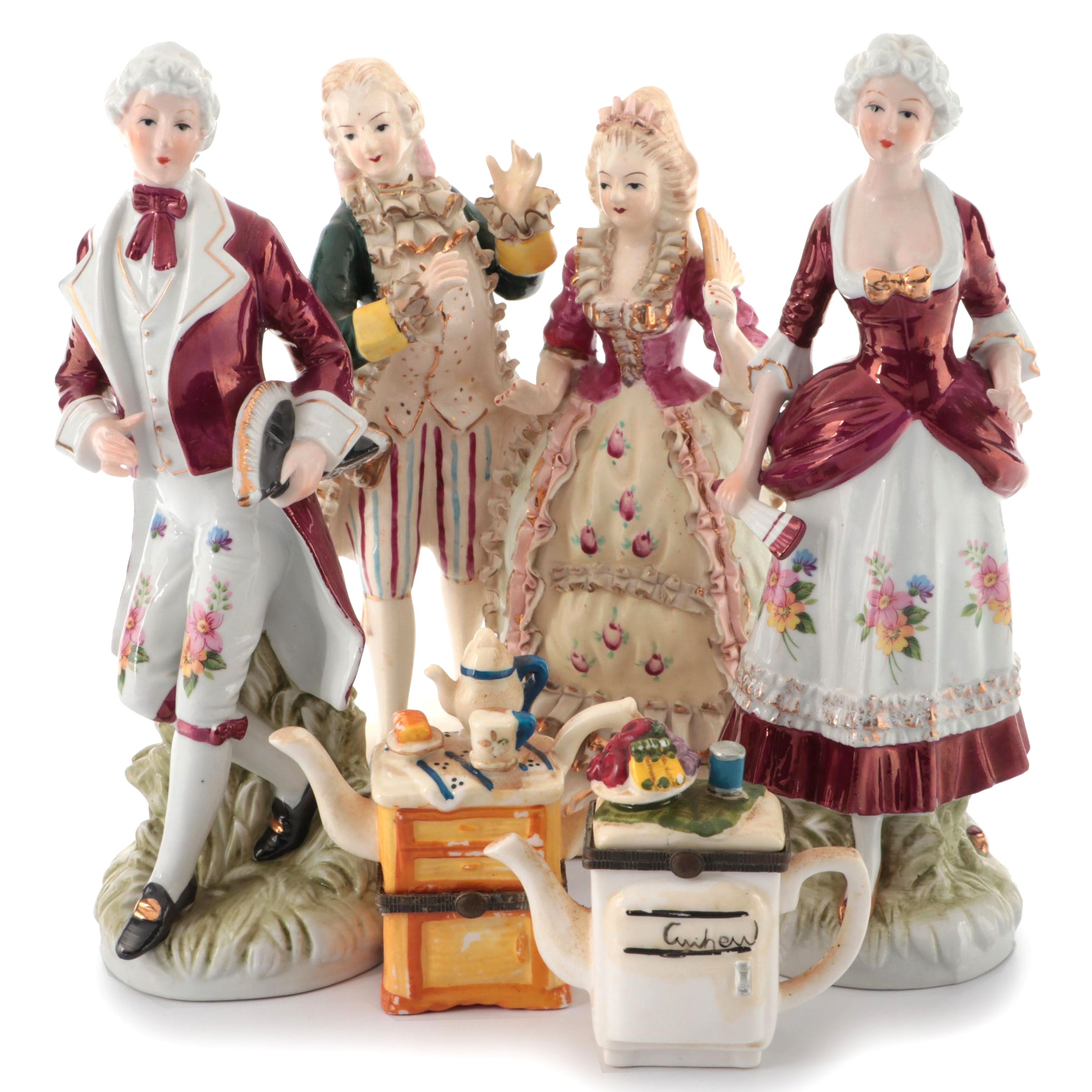 Brinton and Other Porcelain Figurines and Boxes