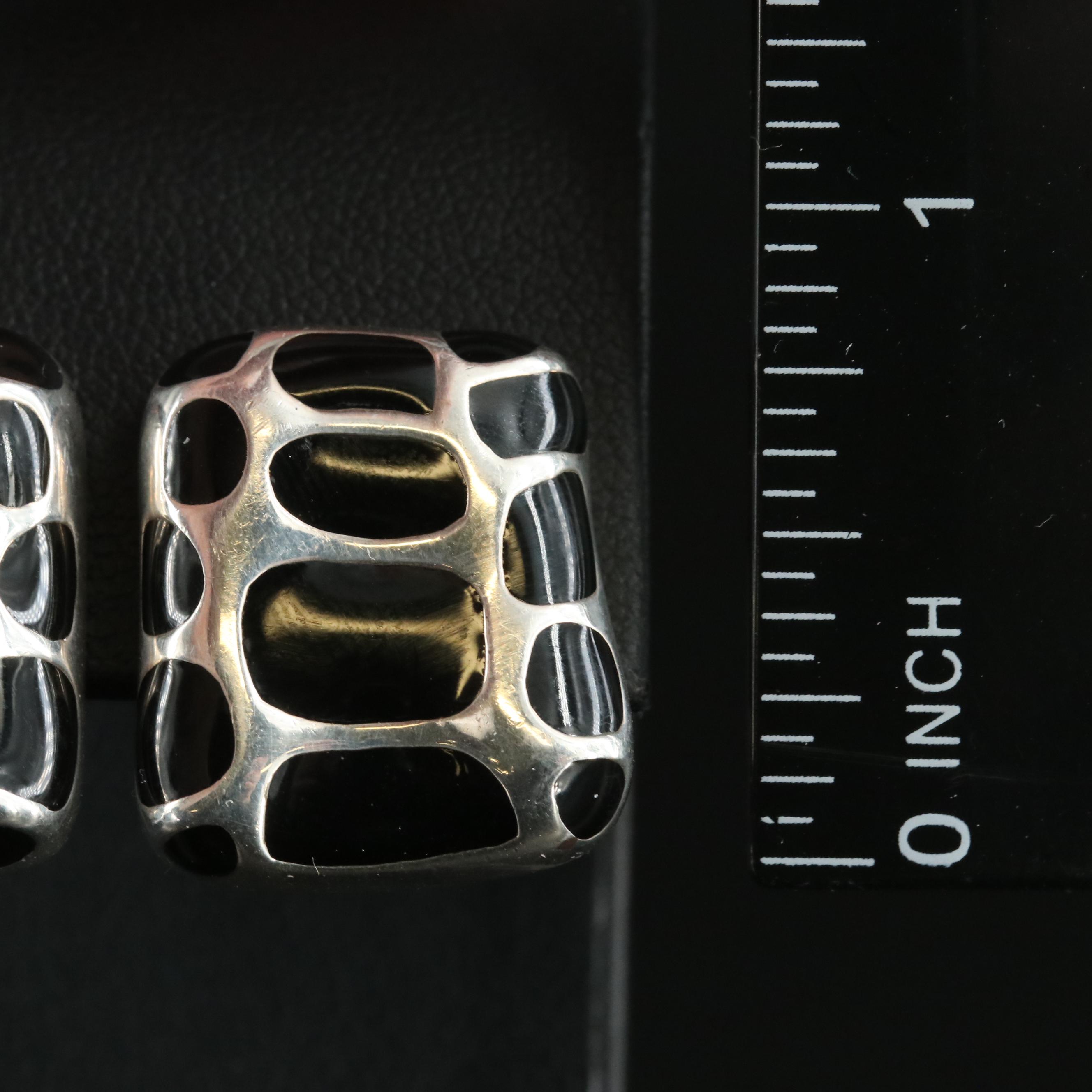 Sterling Enamel Spotted Earrings