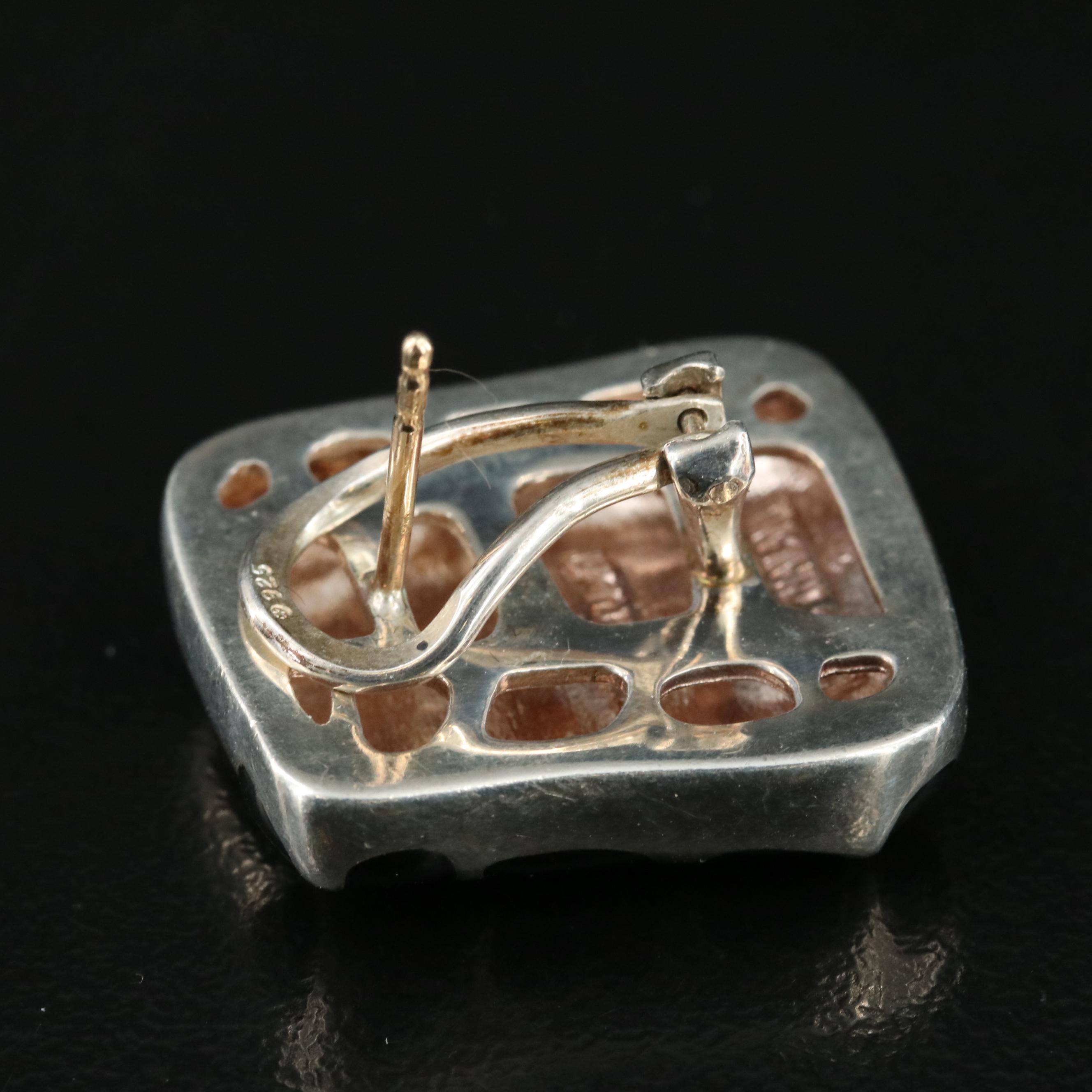 Sterling Enamel Spotted Earrings