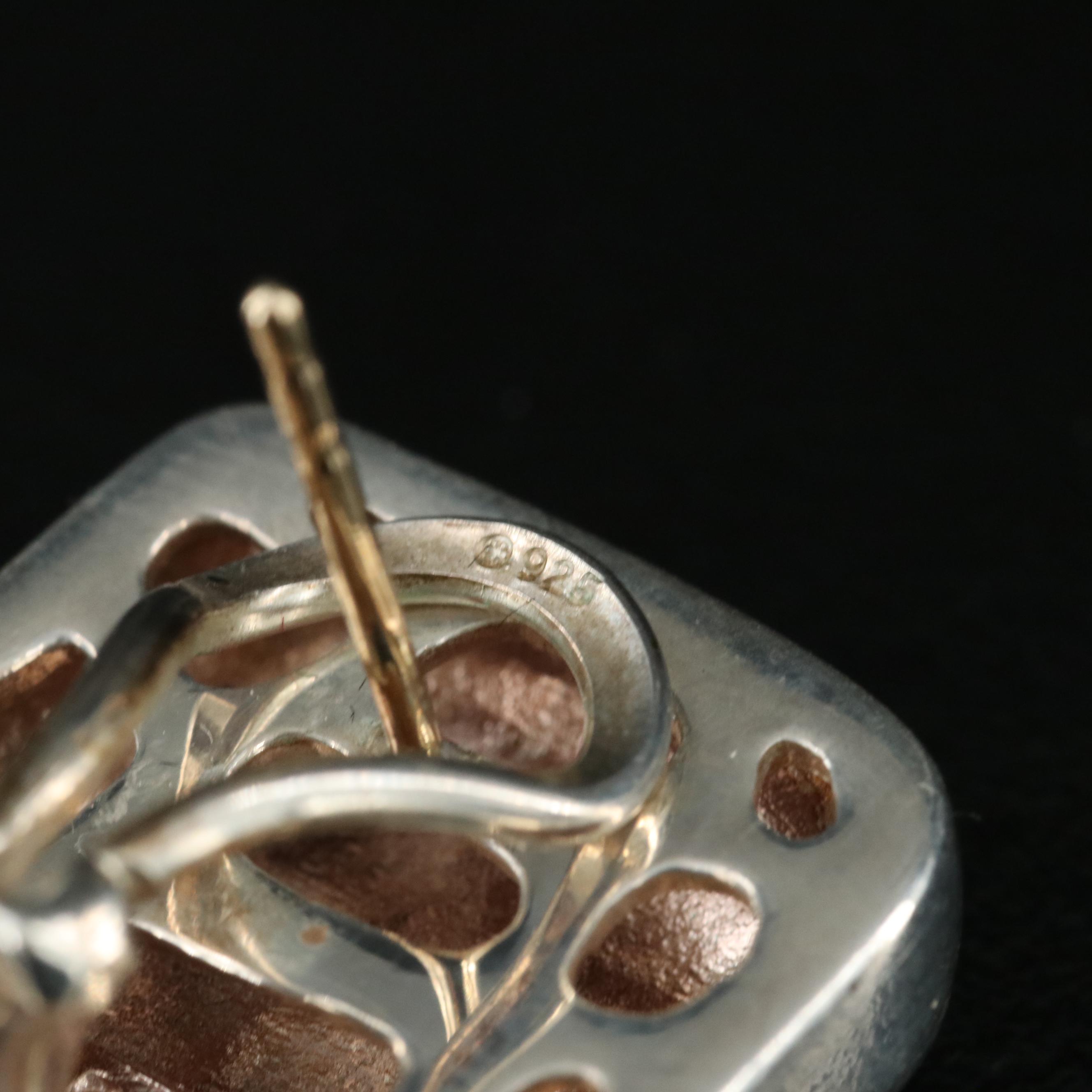 Sterling Enamel Spotted Earrings