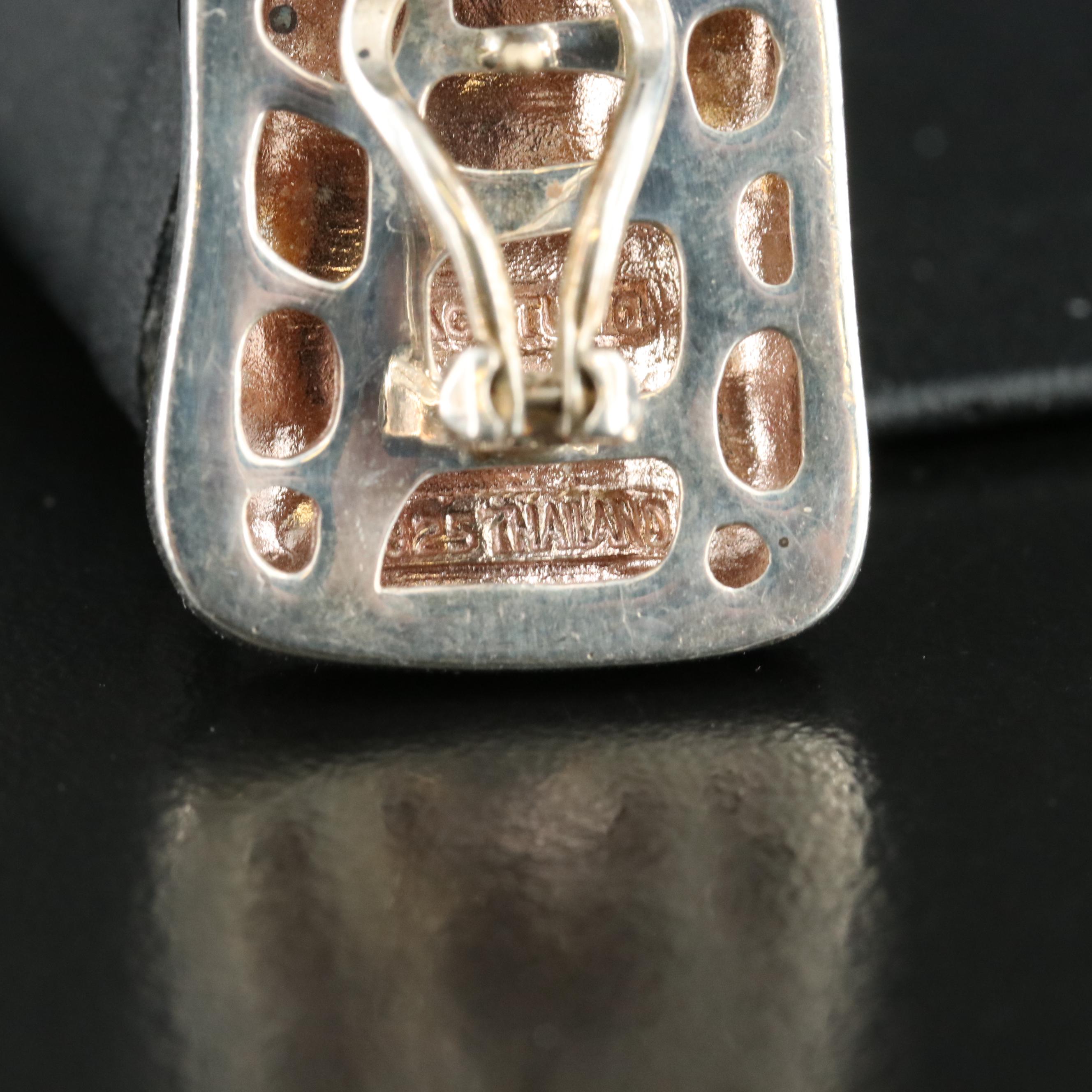 Sterling Enamel Spotted Earrings