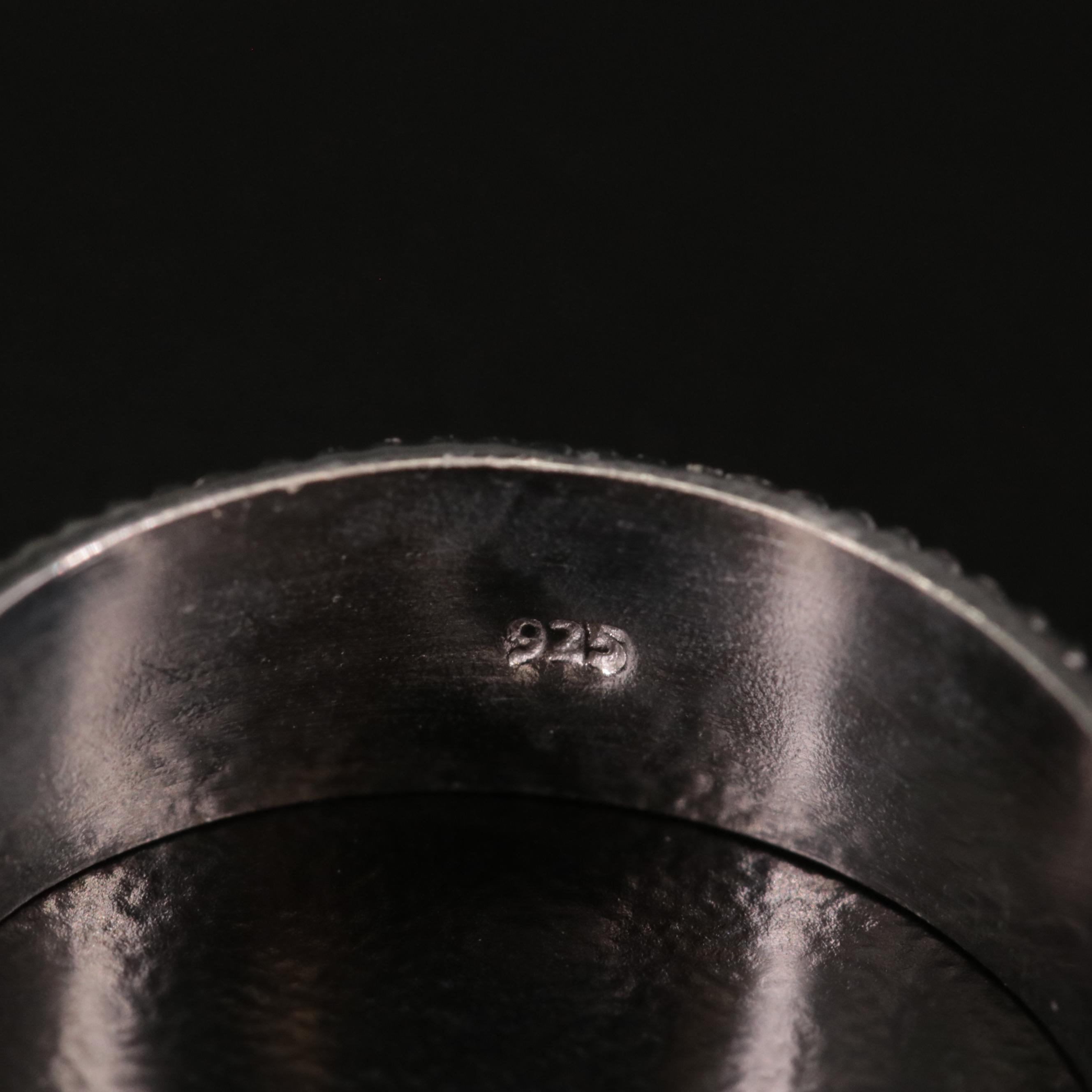 Sterling Band with Foliate Design