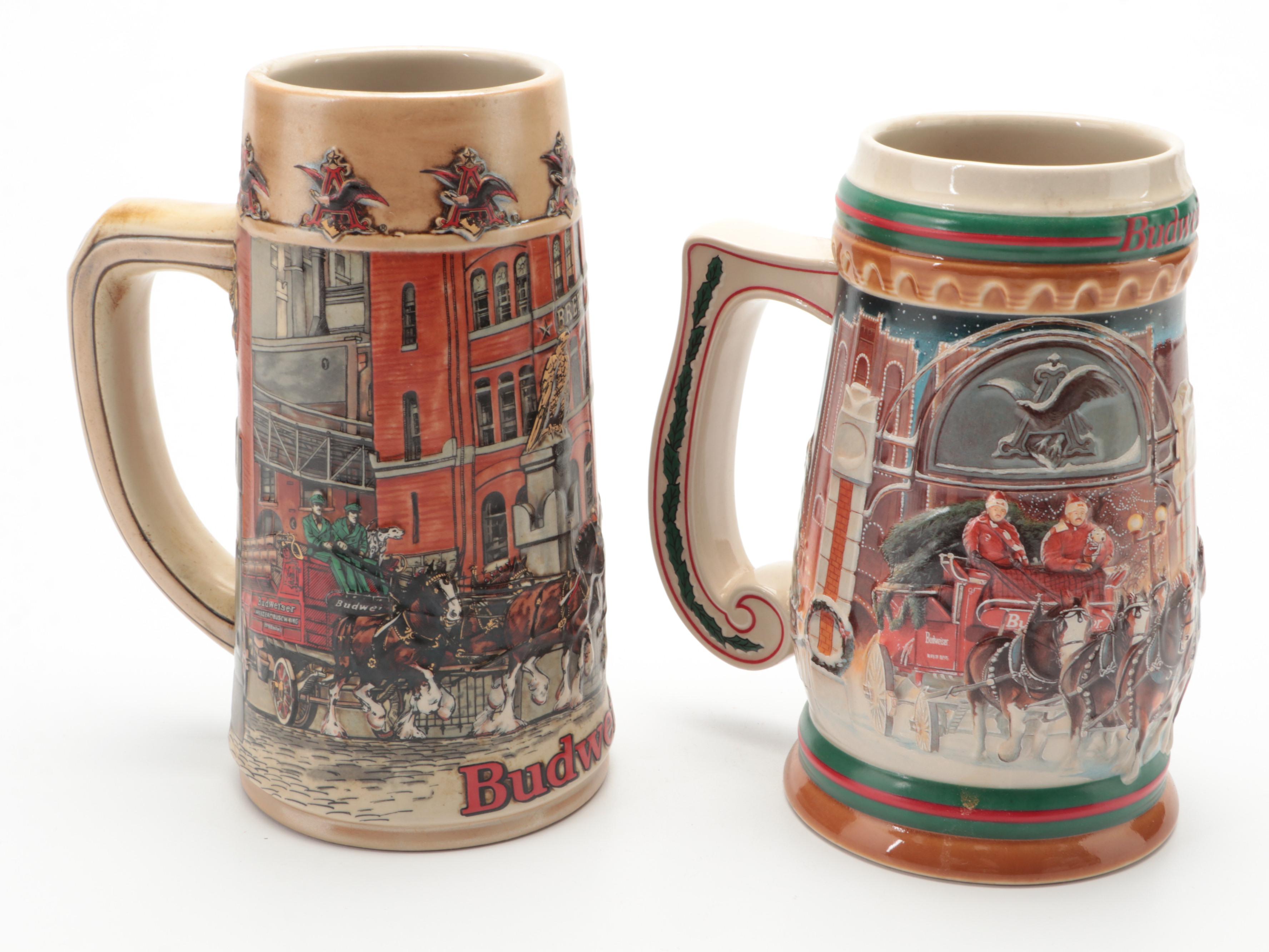Anheuser-Busch Budweiser Holiday and More Clydesdale Beer Steins