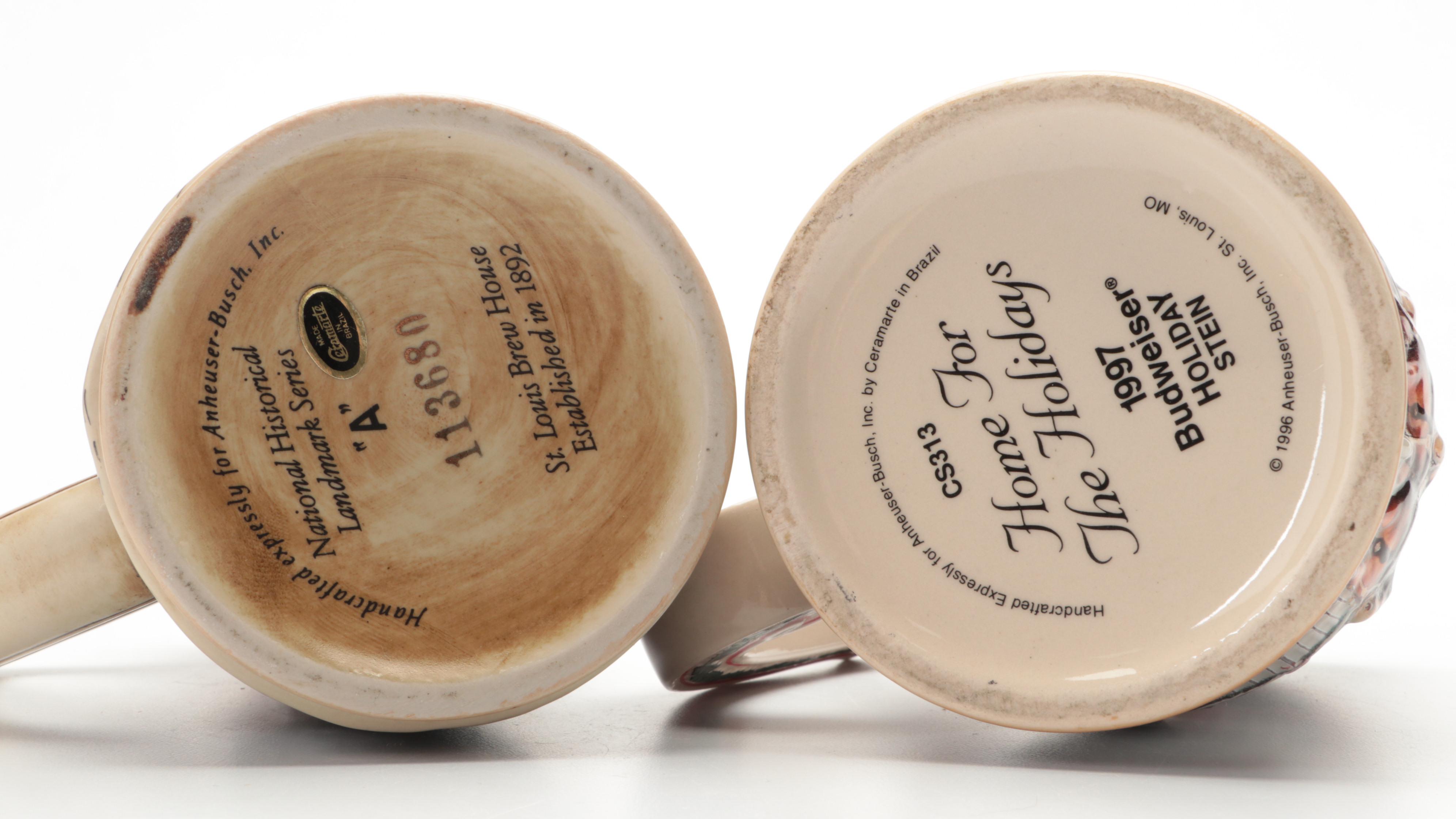 Anheuser-Busch Budweiser Holiday and More Clydesdale Beer Steins