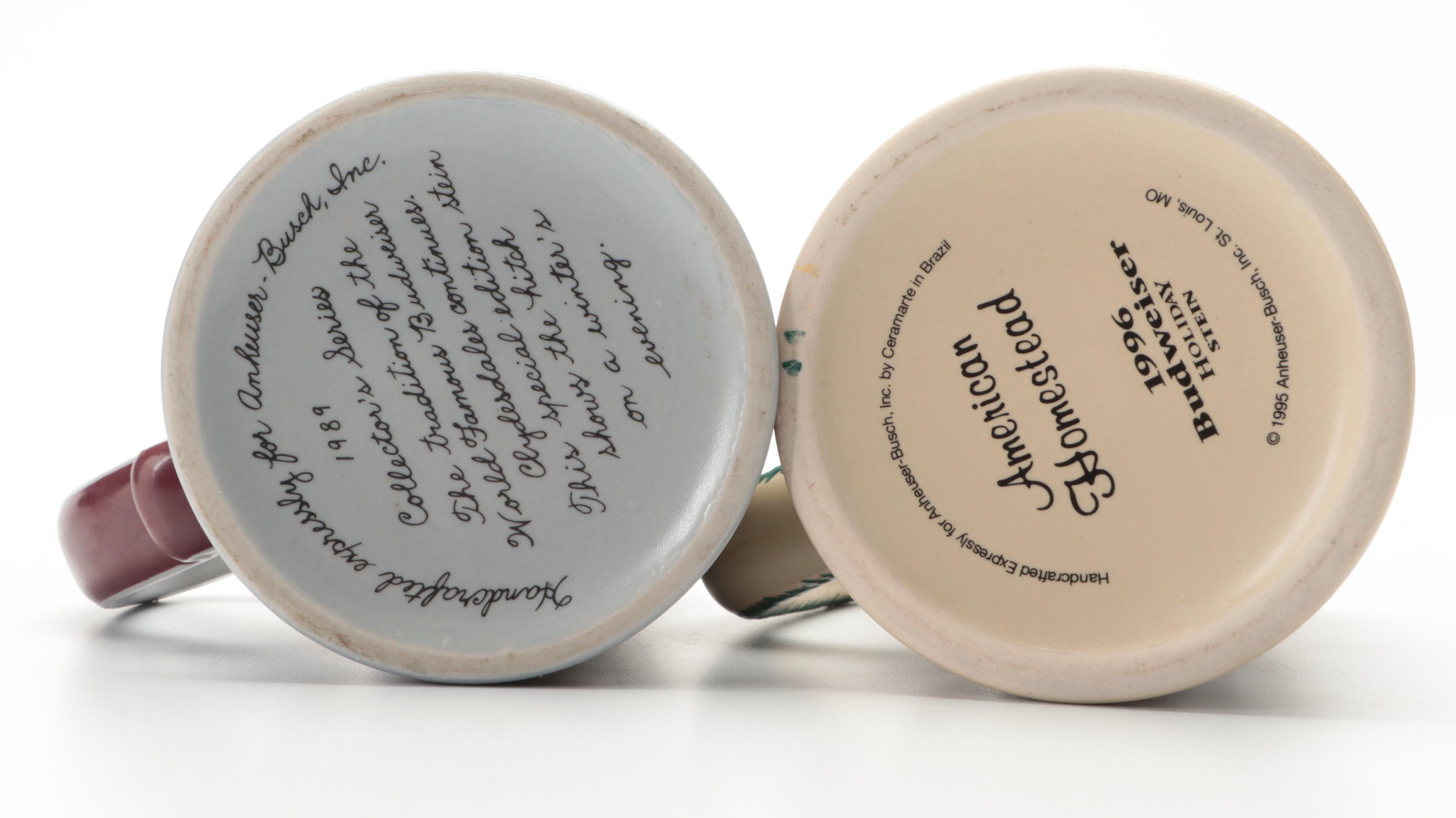 Anheuser-Busch Budweiser Holiday and More Clydesdale Beer Steins